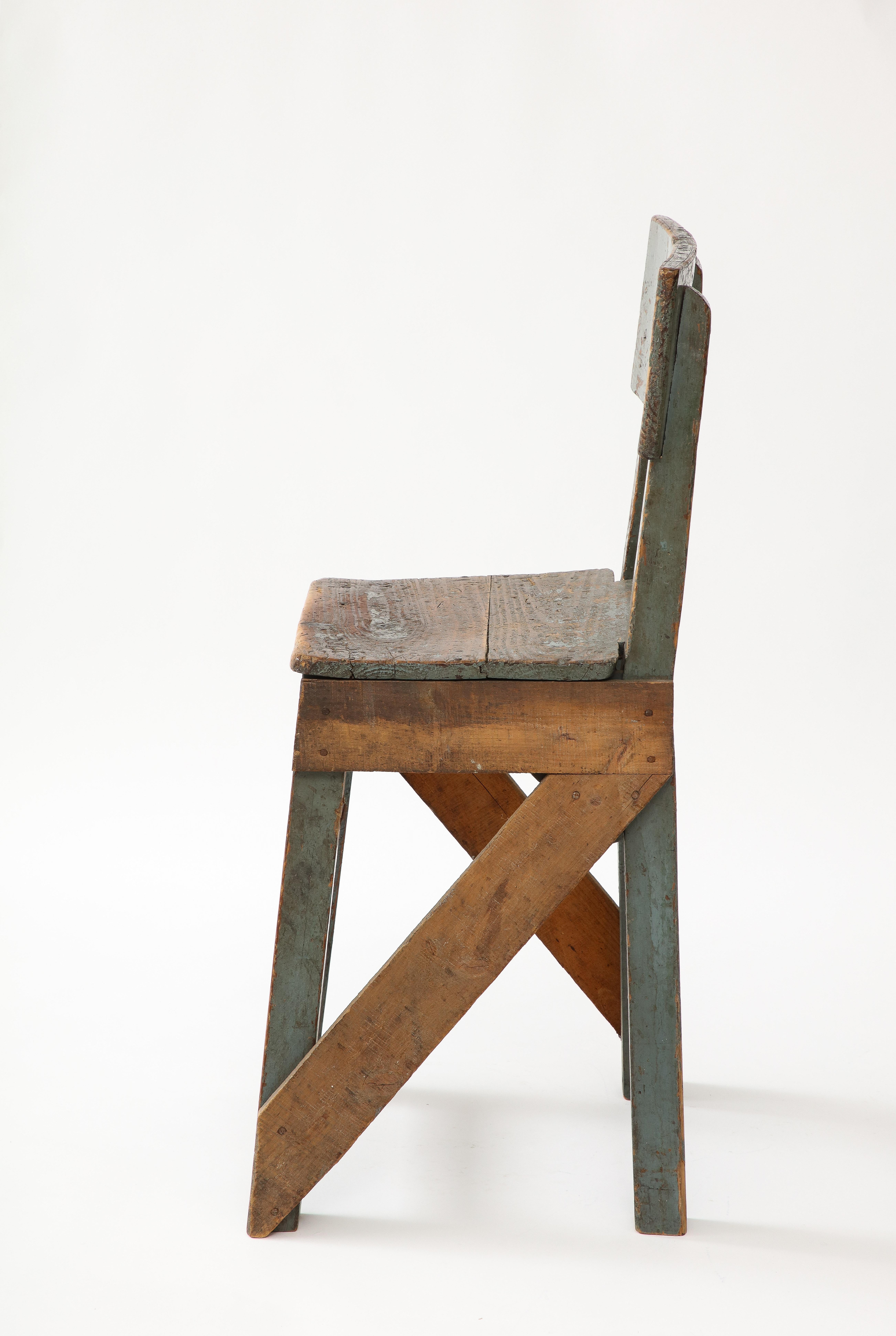 French Primitive Artist’s Chair, c. 1950 For Sale 1