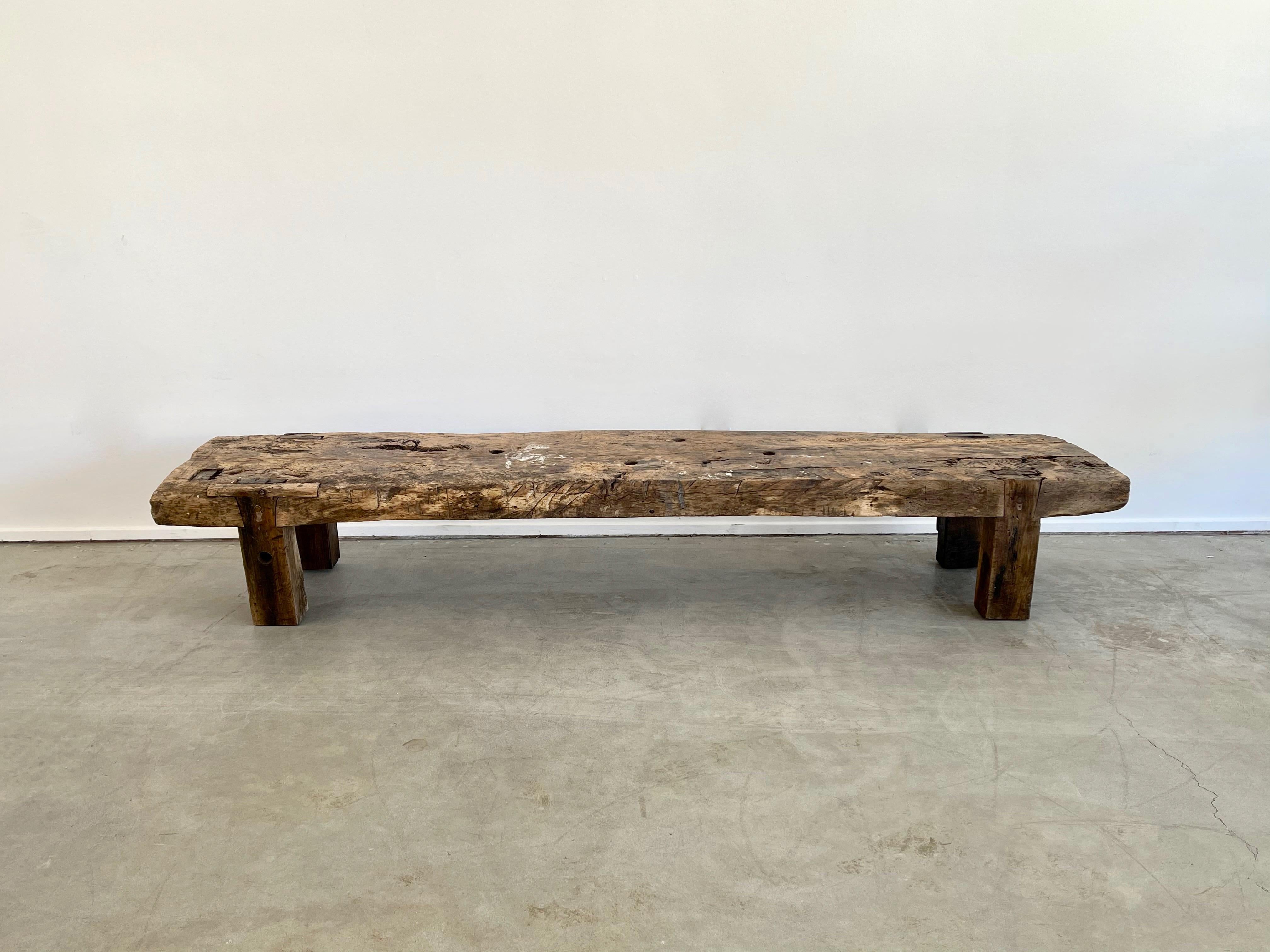 Mid-20th Century French Primitive Bench
