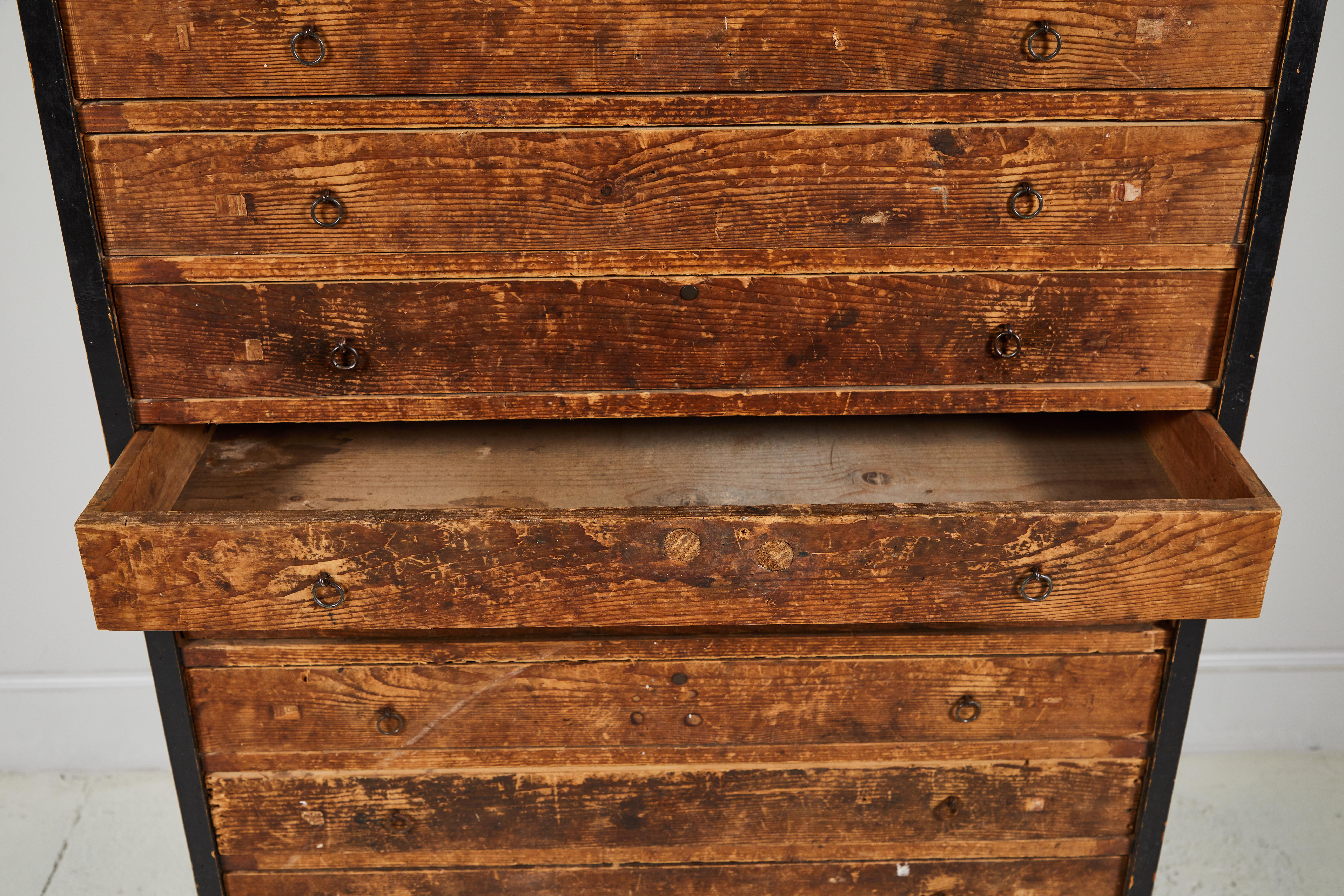 Wood French Primitive Chest of Drawers