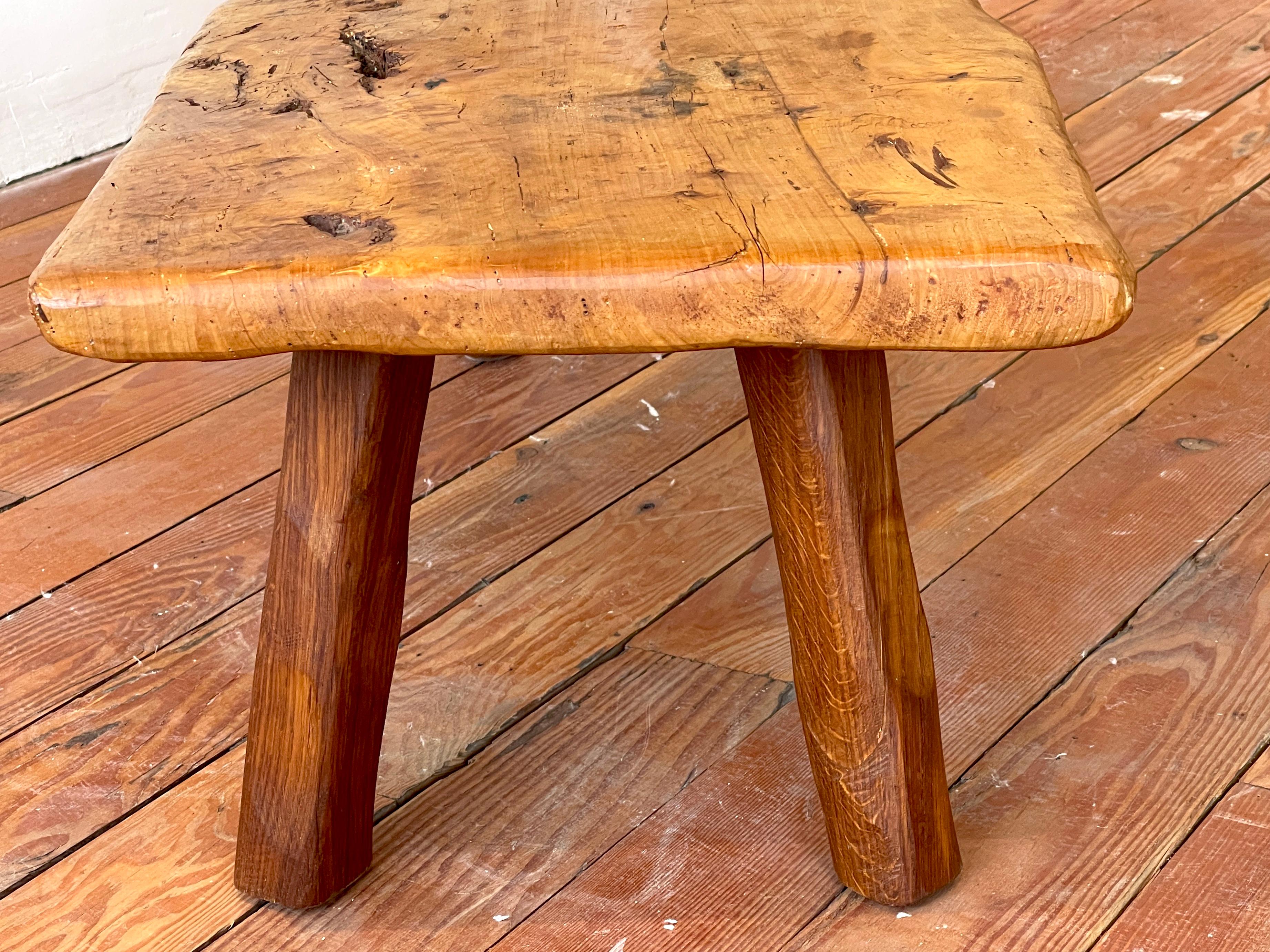 French Primitive Coffee Table in Elm 3