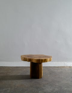 French Primitive Free Form Tree Trunk Table, 1960s