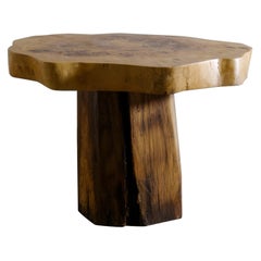 French Primitive Free Form Tree Trunk Table, 1960s