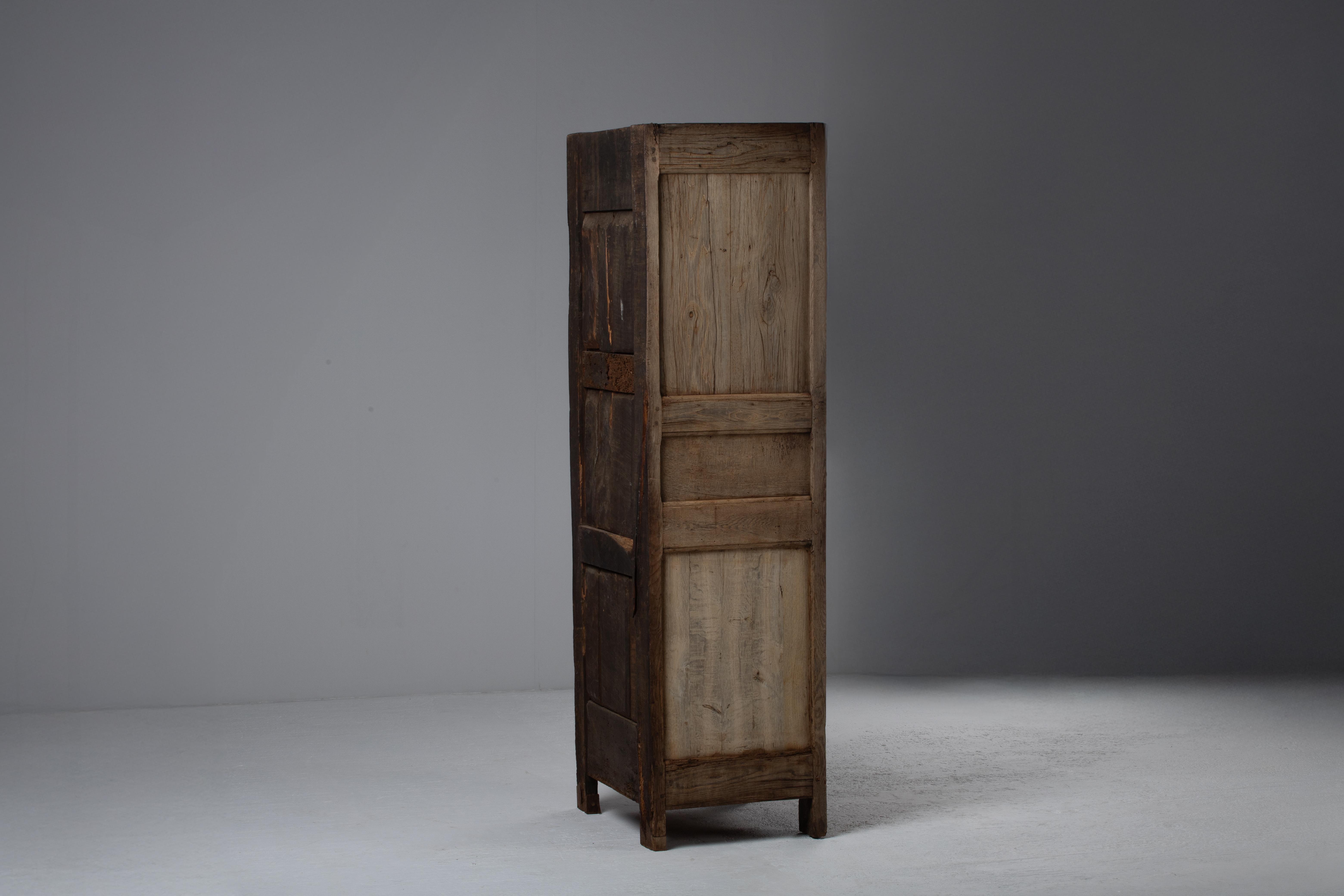Armadio primitivo francese in Oak, XIX secolo in vendita 4