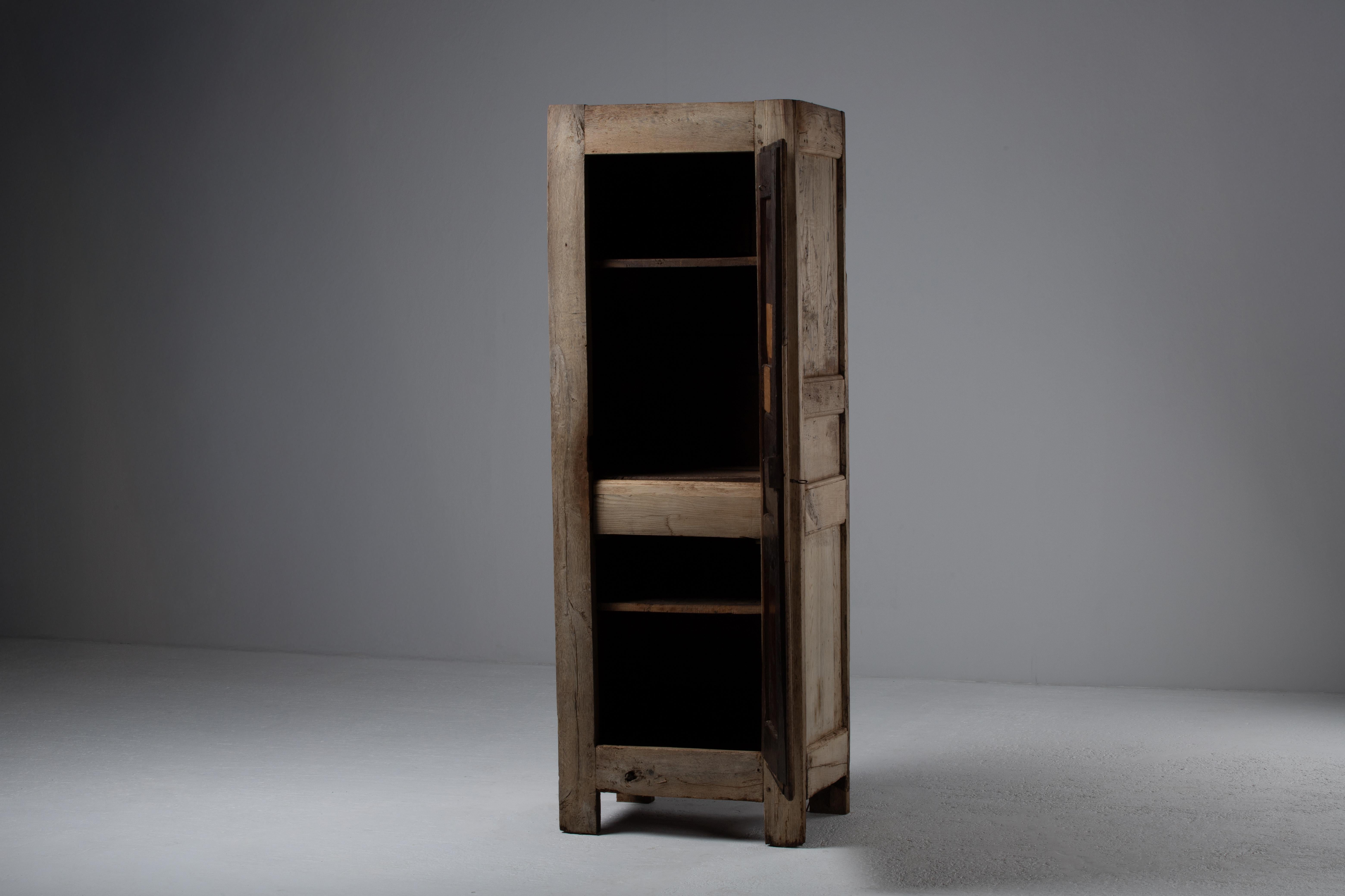 Primitivo Armadio primitivo francese in Oak, XIX secolo in vendita