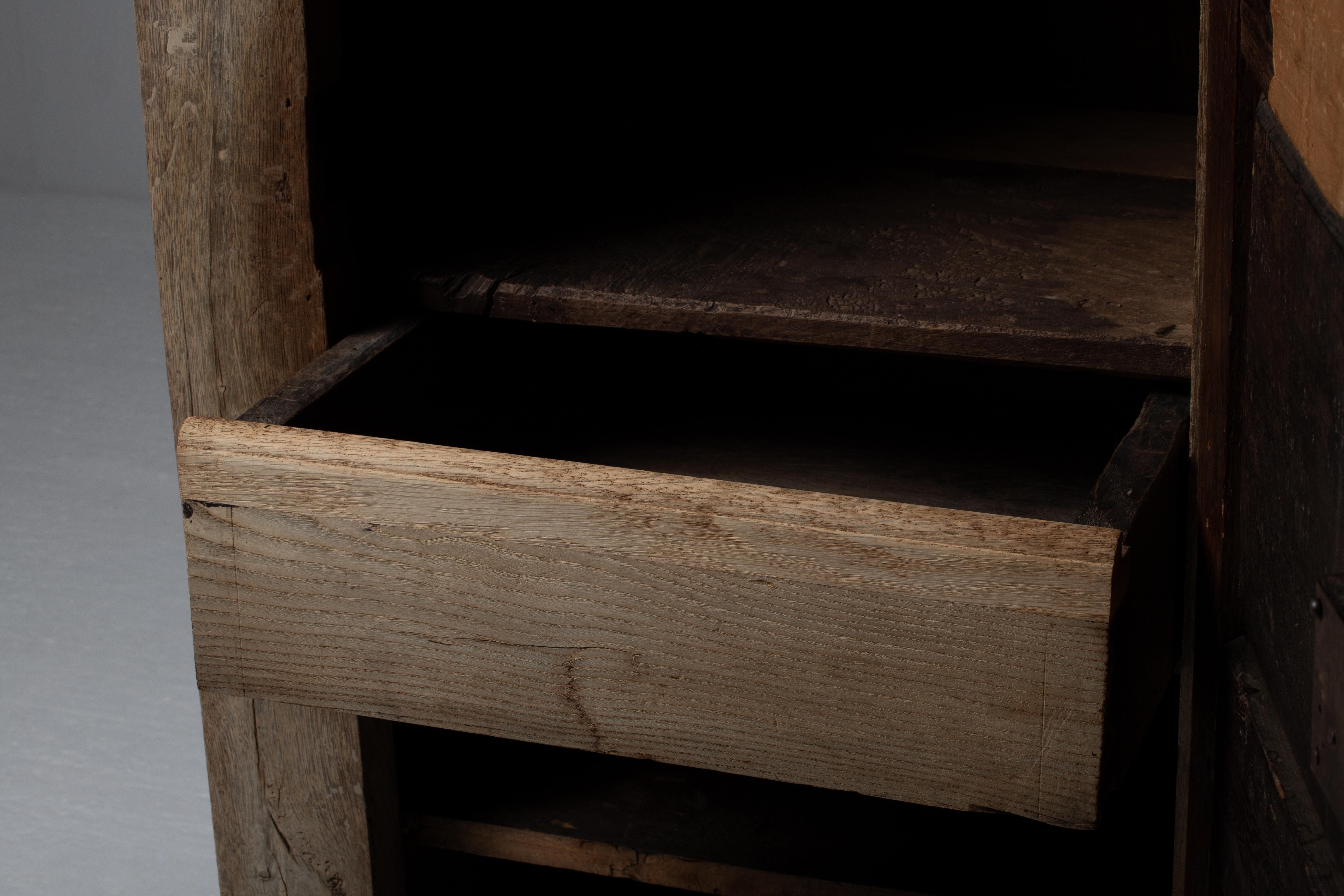 Francese Armadio primitivo francese in Oak, XIX secolo in vendita