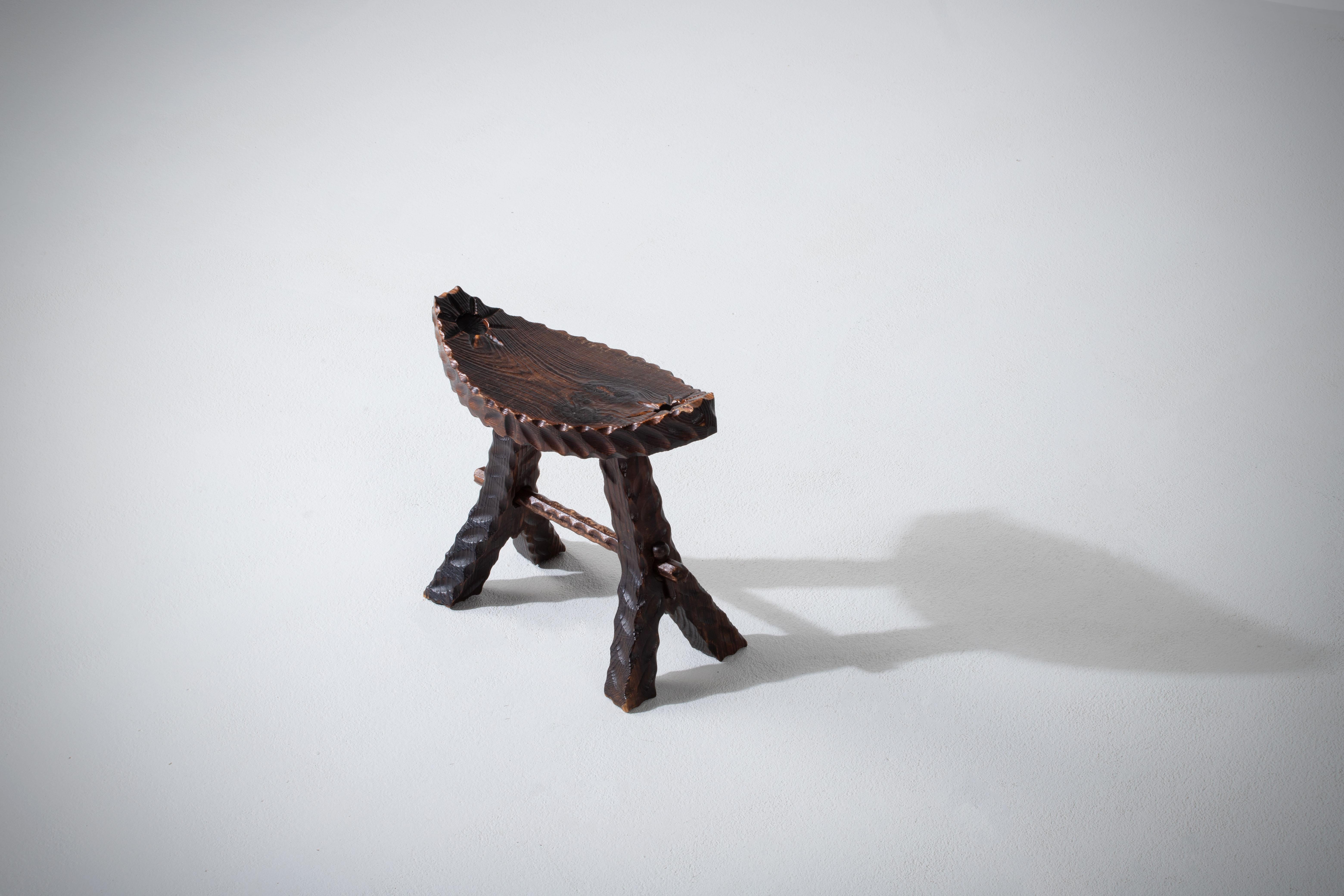 French Primitive Stool For Sale 5