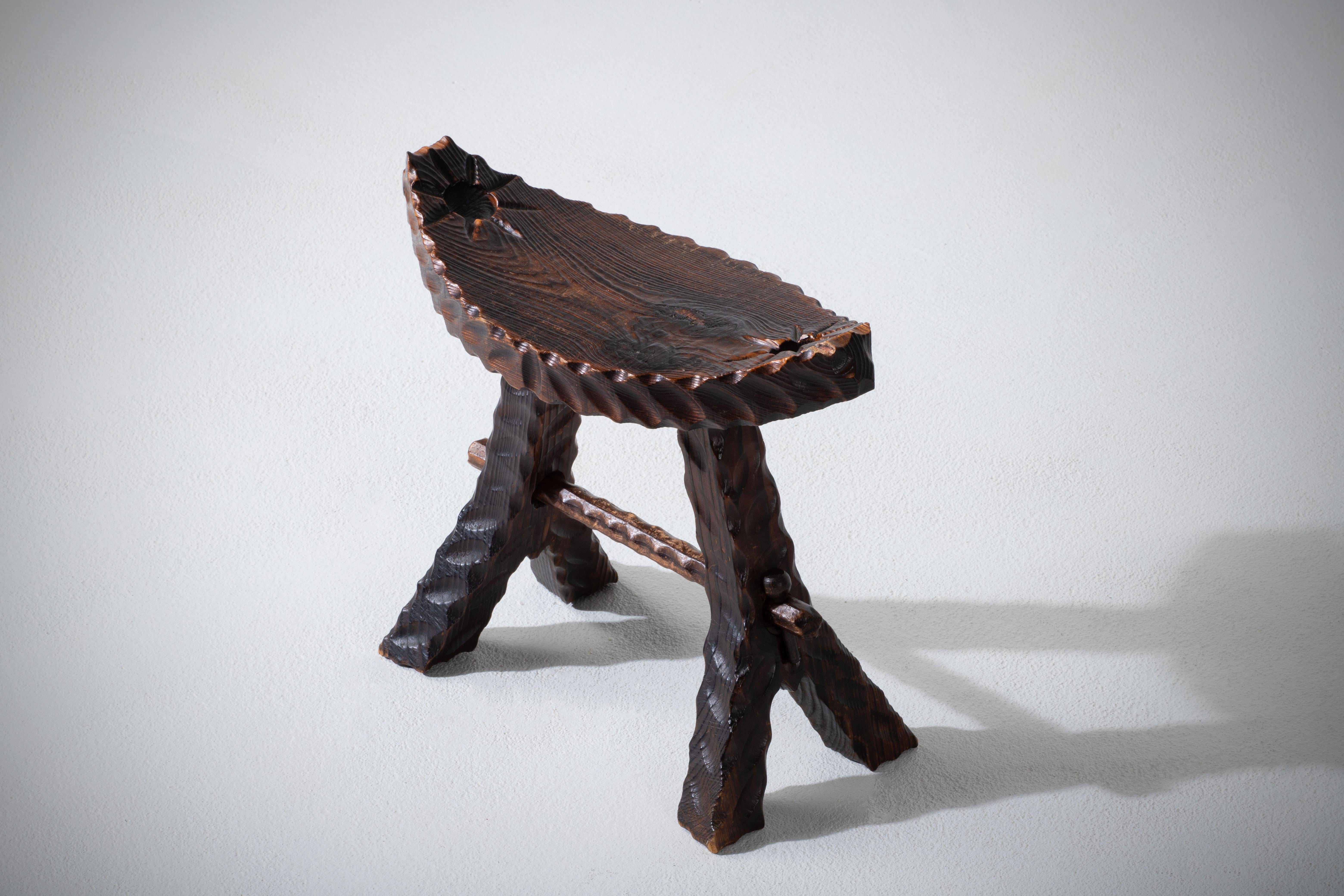 French Primitive Stool For Sale 6