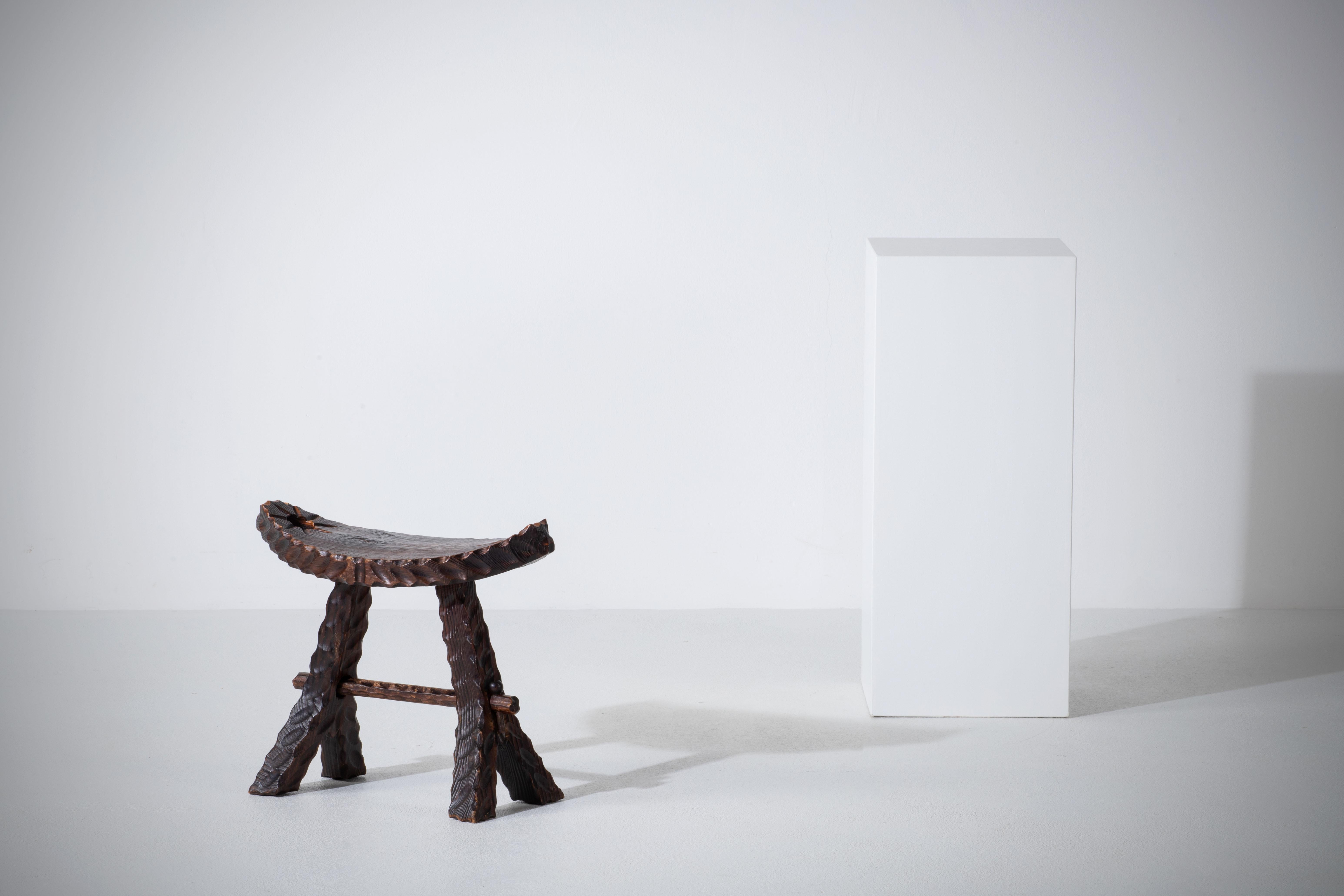 French Primitive Stool For Sale 9