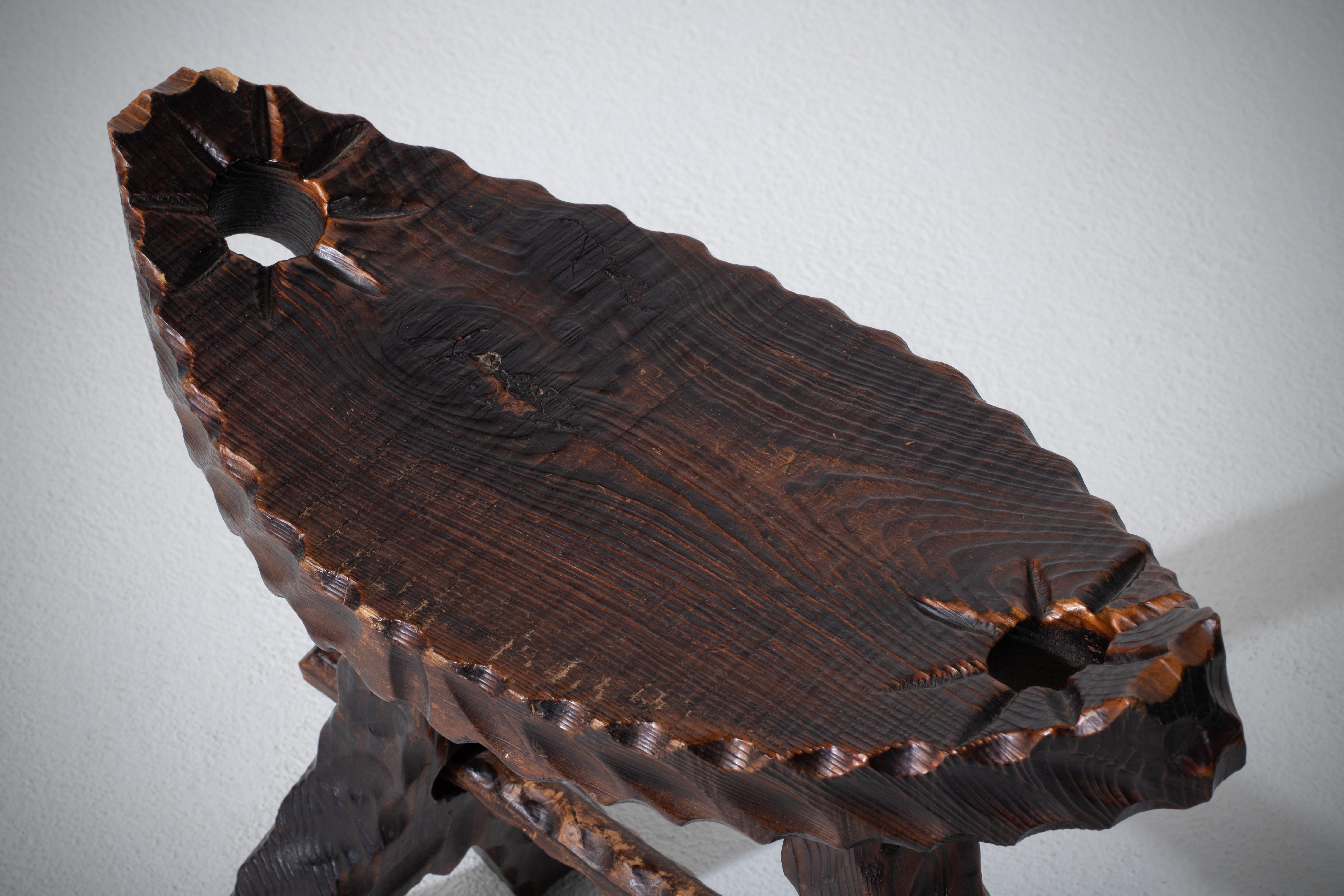 African French Primitive Stool For Sale