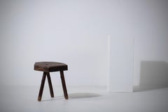 Französischer primitiver Dreibein-Hocker, 1950er-Jahre
