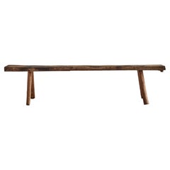 French Primitive Wood Bench 