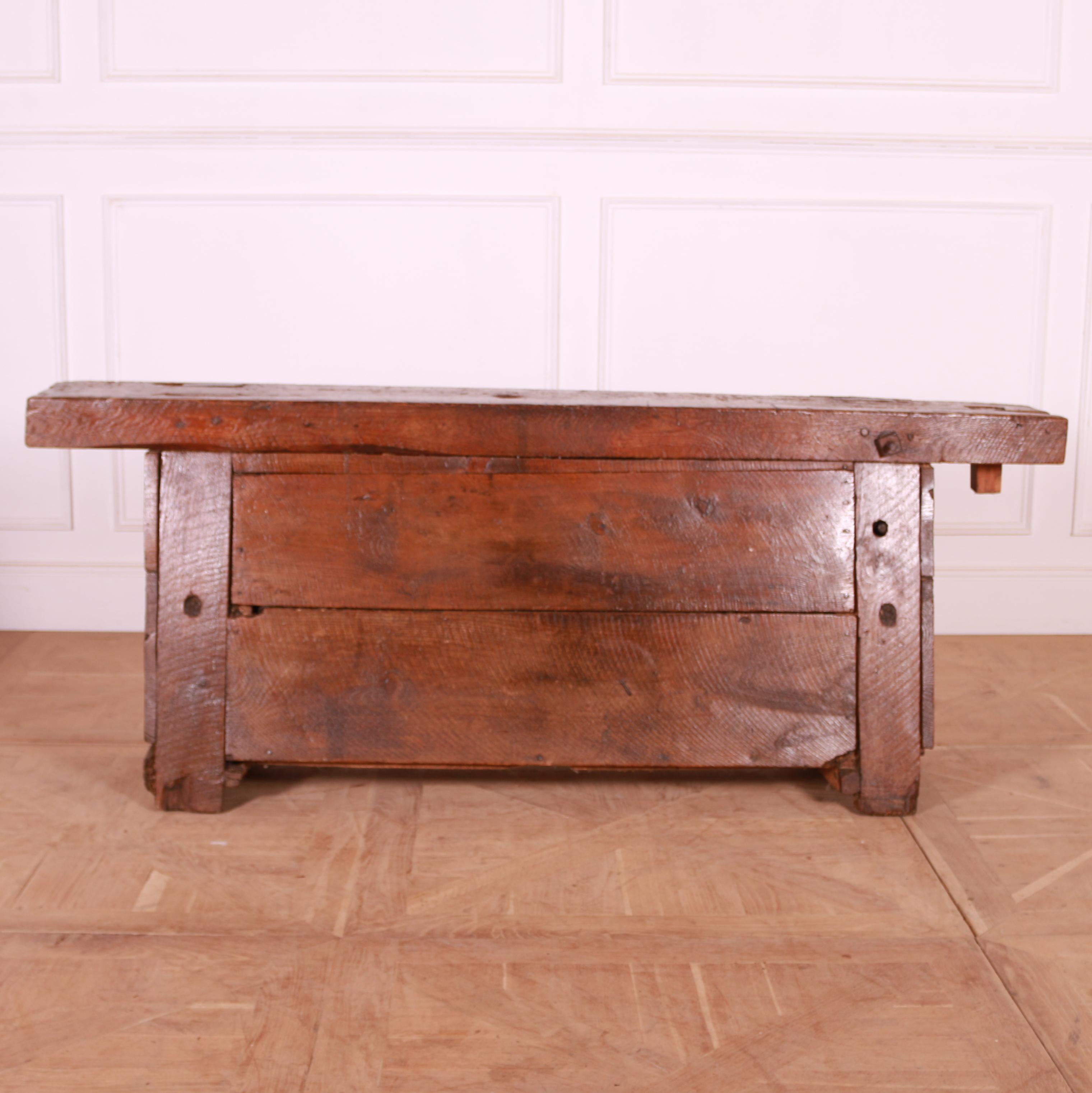 French Primitive Work Bench In Good Condition For Sale In Leamington Spa, Warwickshire