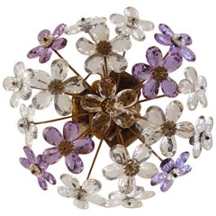 French Prism Floral Vintage Ceiling Lamp