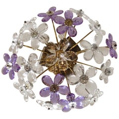 French Prism Floral Vintage Ceiling Lamp