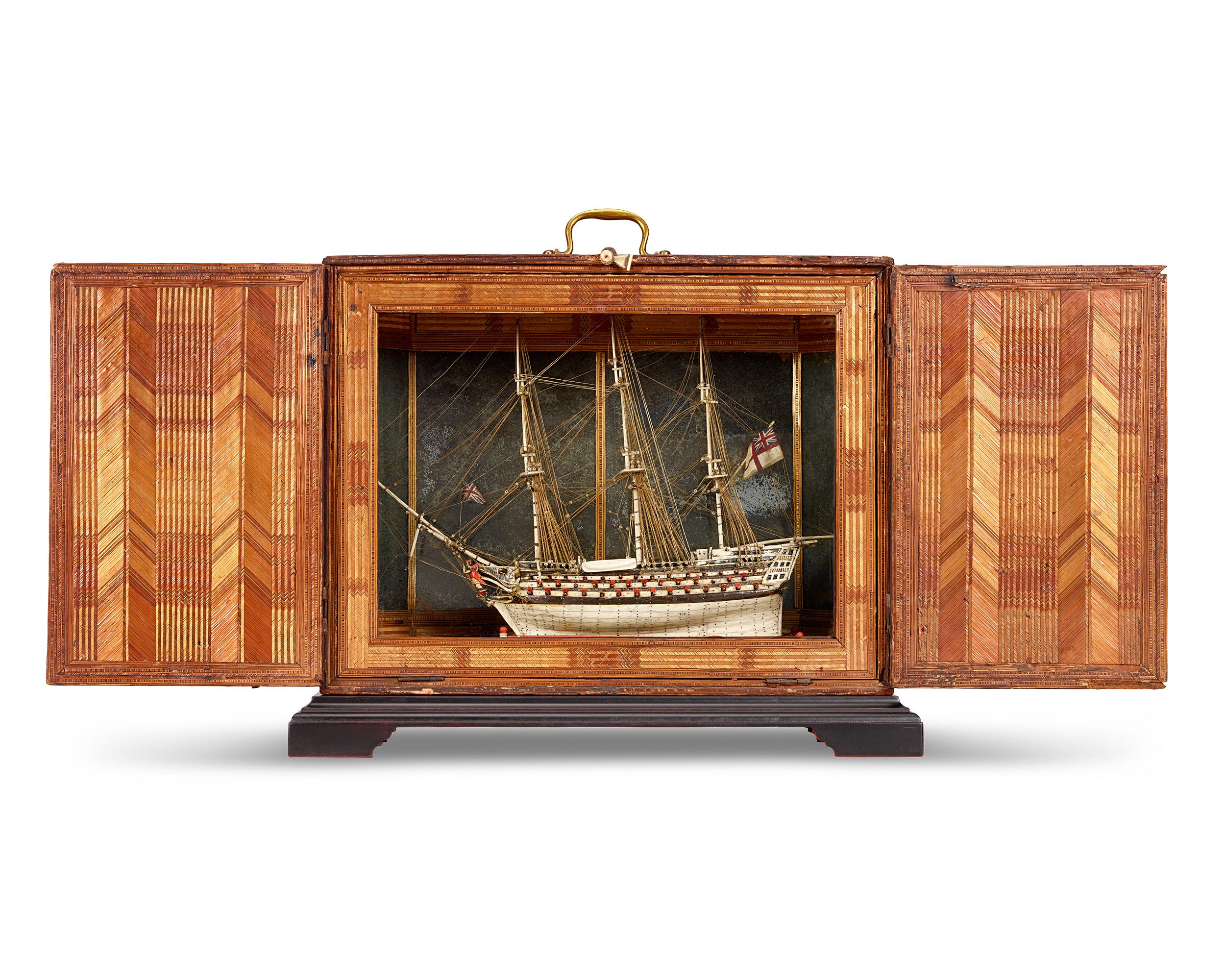 French Prisoner-of-War Bone Ship Model, HMS Victory In Good Condition For Sale In New Orleans, LA