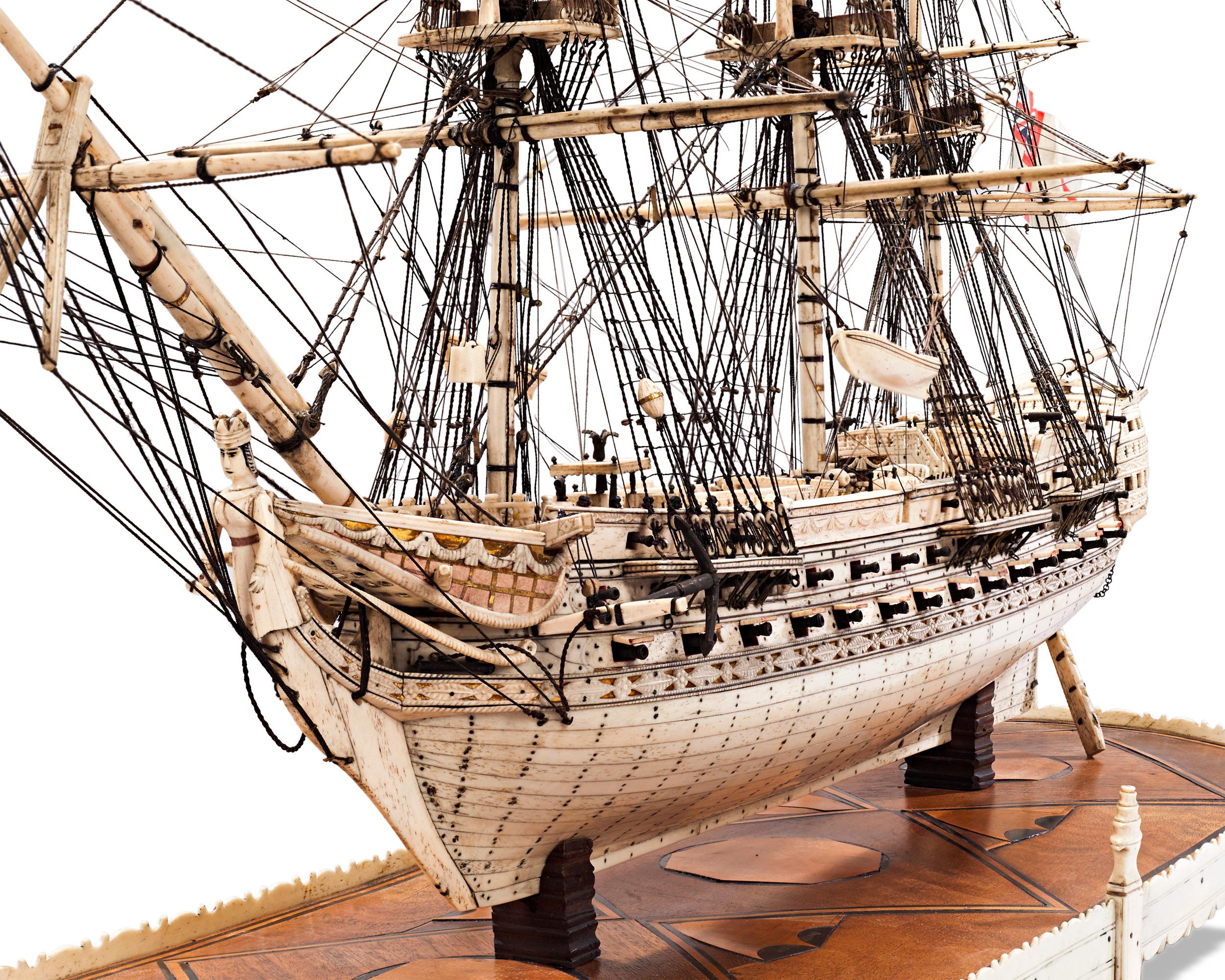 Other French Prisoner of War Ship Model, Le Héros