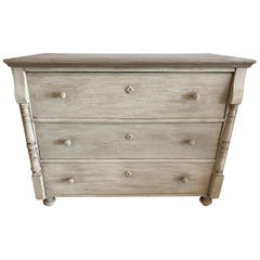 French Provençal Commode with 3 Drawers in Walnut