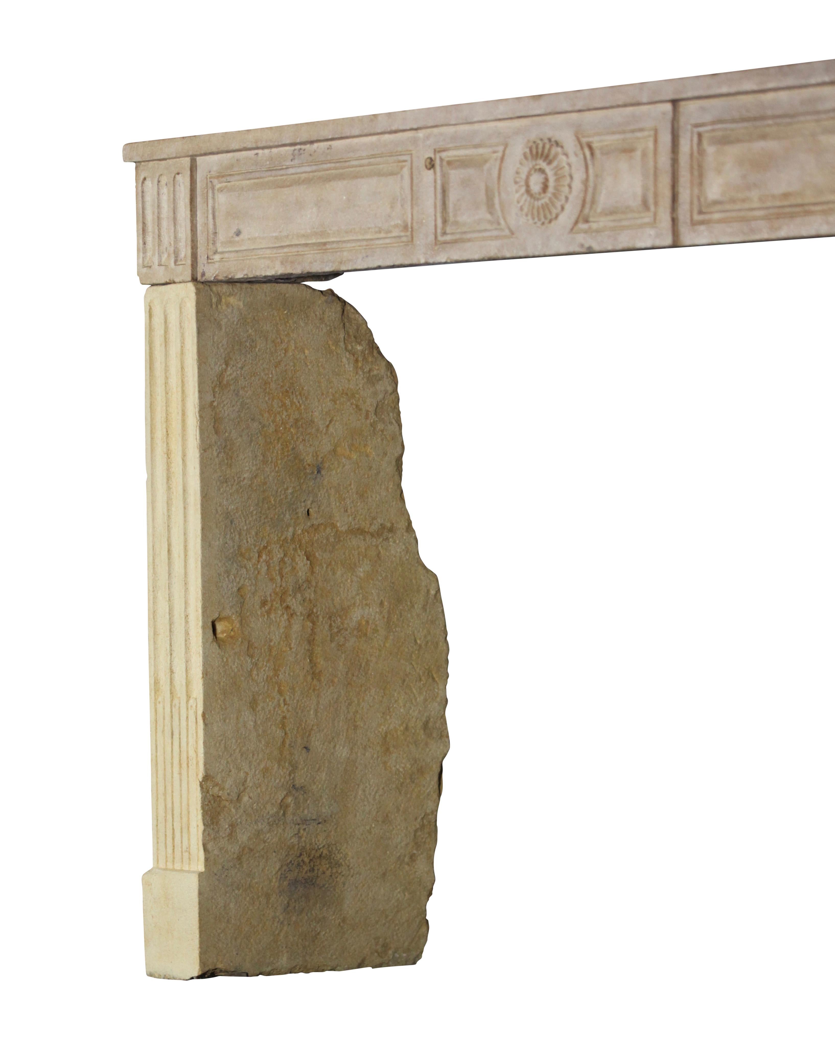 French Provencal Limestone Fireplace Surround With Exceptional Artempo Wear For Sale 4