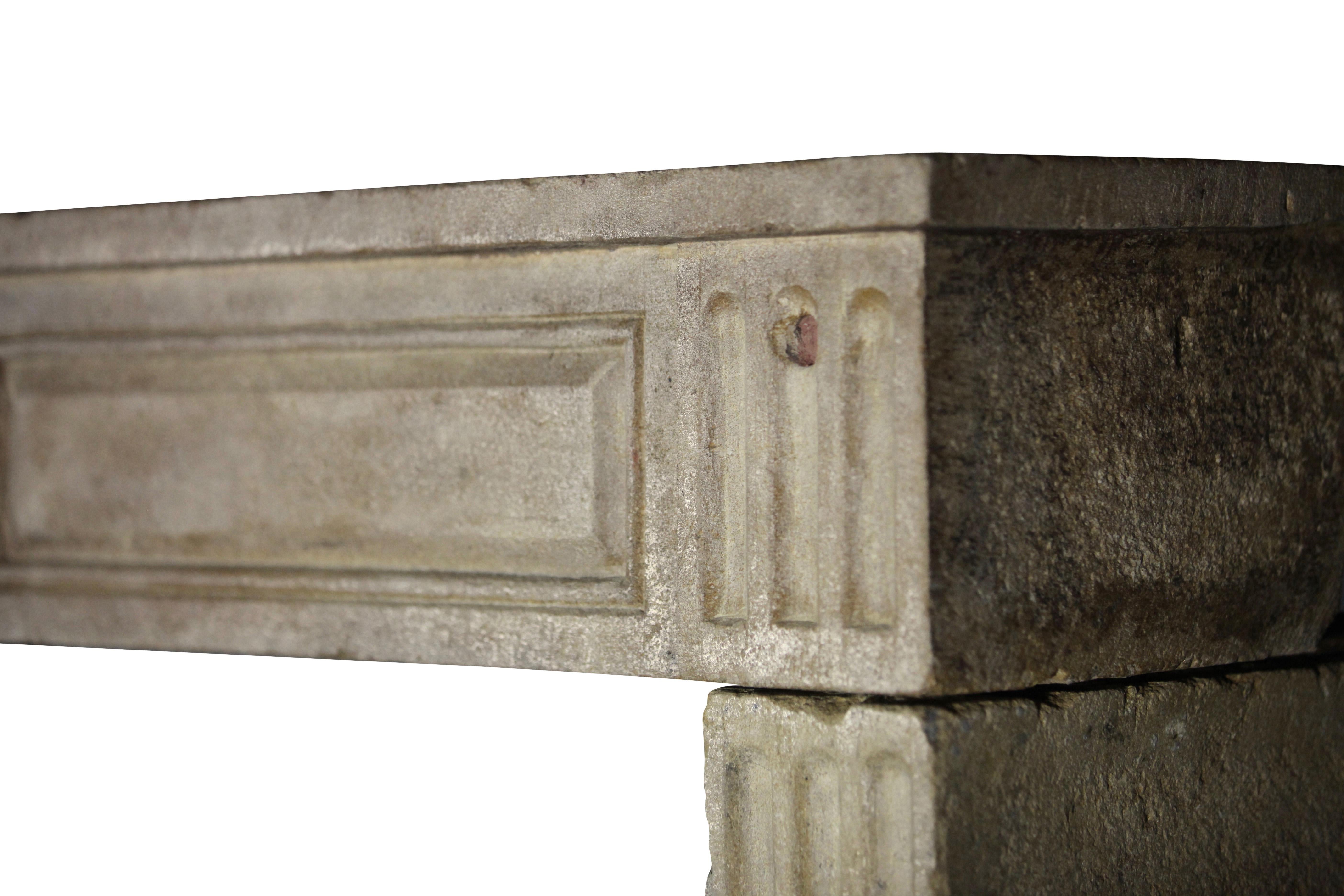 French Provencal Limestone Fireplace Surround With Exceptional Artempo Wear For Sale 7