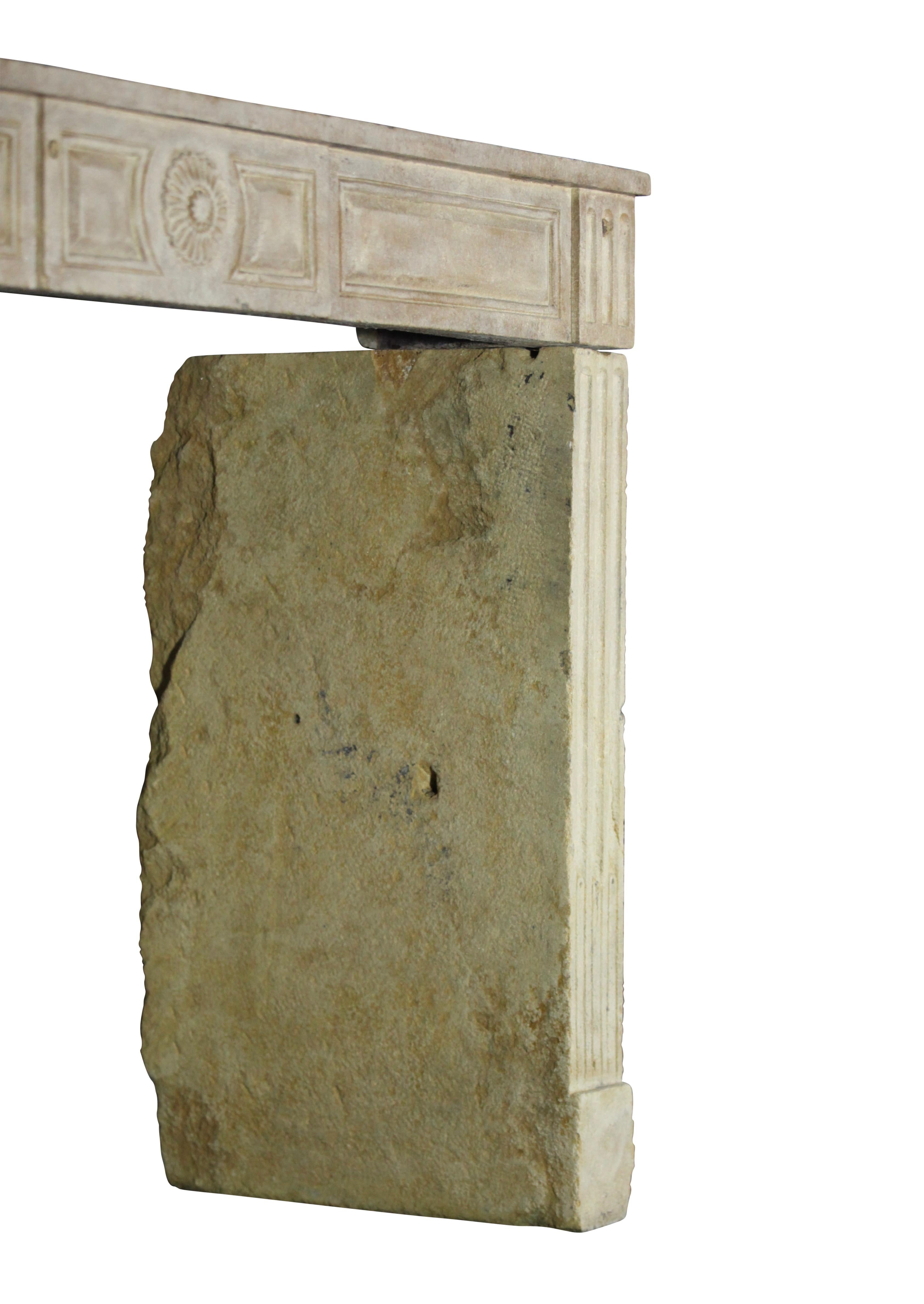 French Provencal Limestone Fireplace Surround With Exceptional Artempo Wear For Sale 9