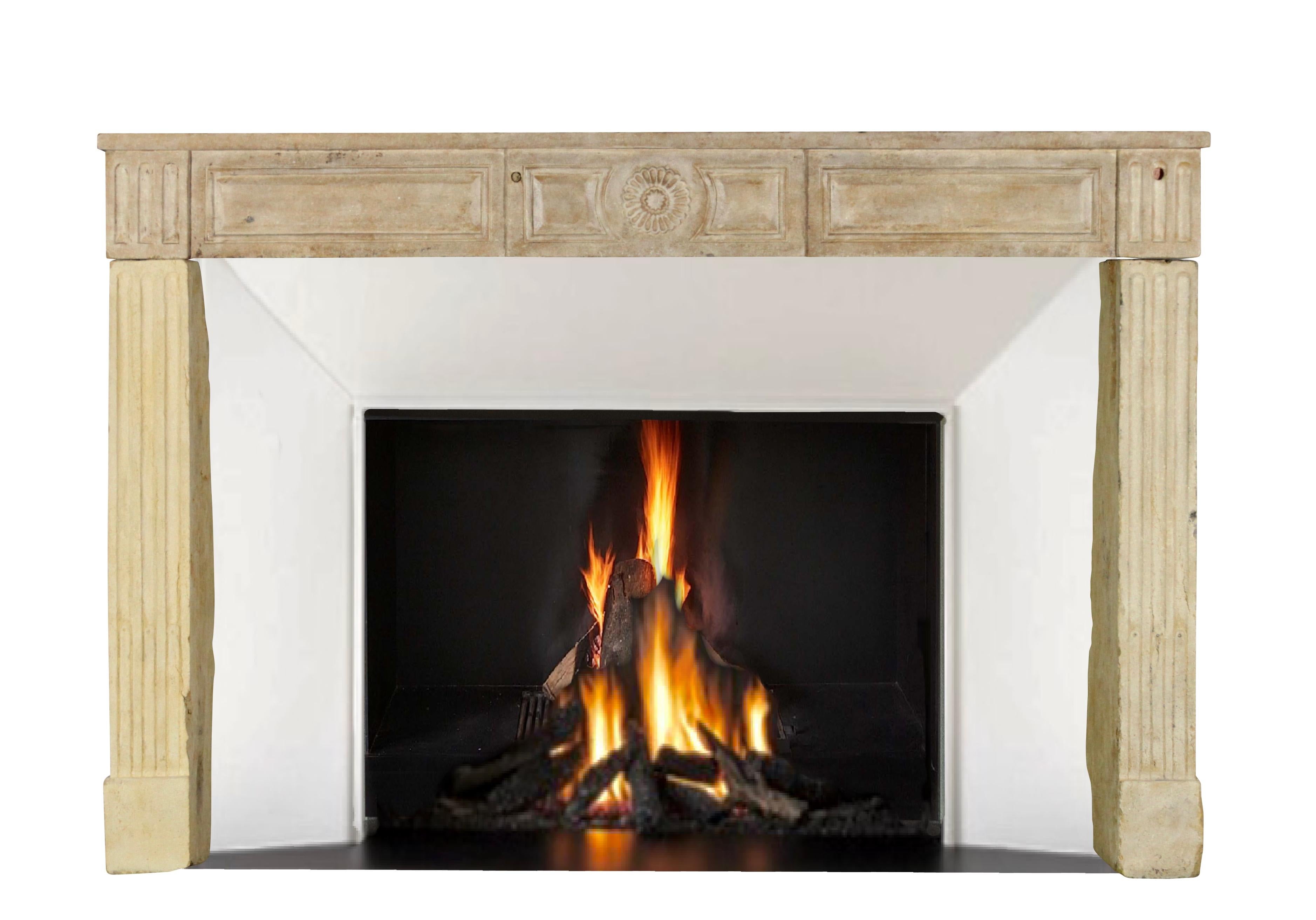 French Provencal Limestone Fireplace Surround With Exceptional Artempo Wear For Sale 10