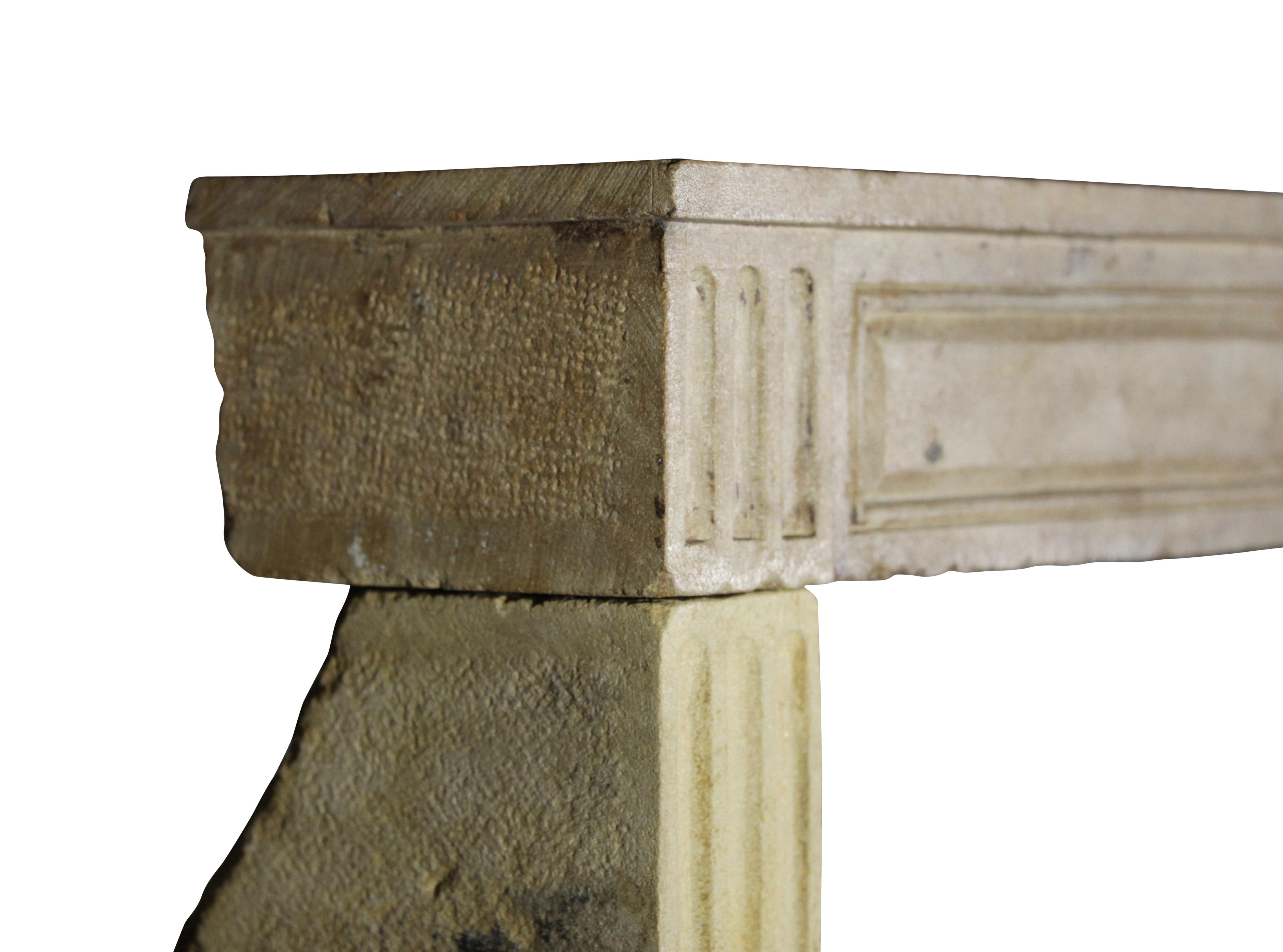 French Provencal Limestone Fireplace Surround With Exceptional Artempo Wear For Sale 12
