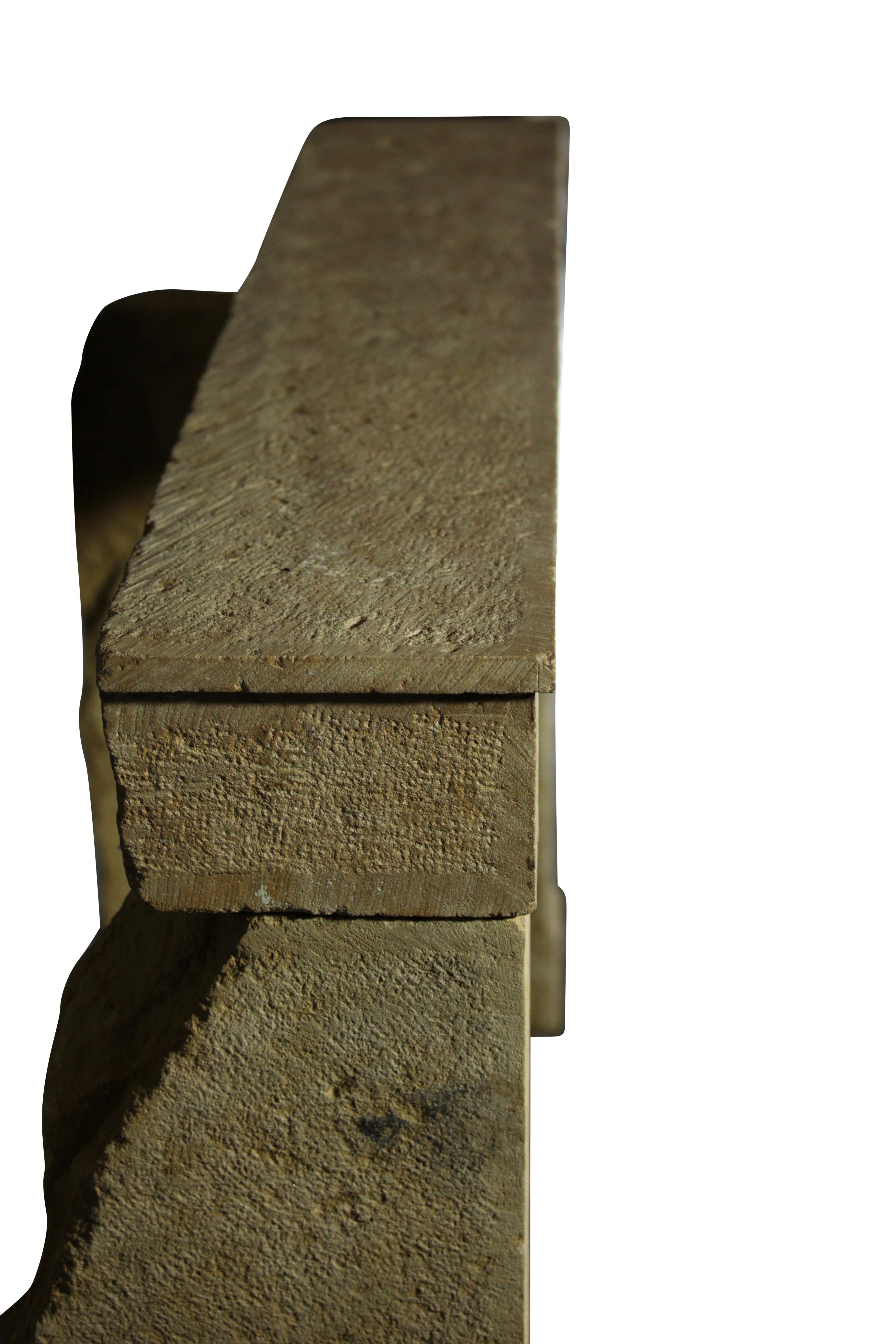 French Provencal Limestone Fireplace Surround With Exceptional Artempo Wear For Sale 13