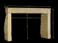 French Provencal Limestone Fireplace Surround With Exceptional Artempo Wear