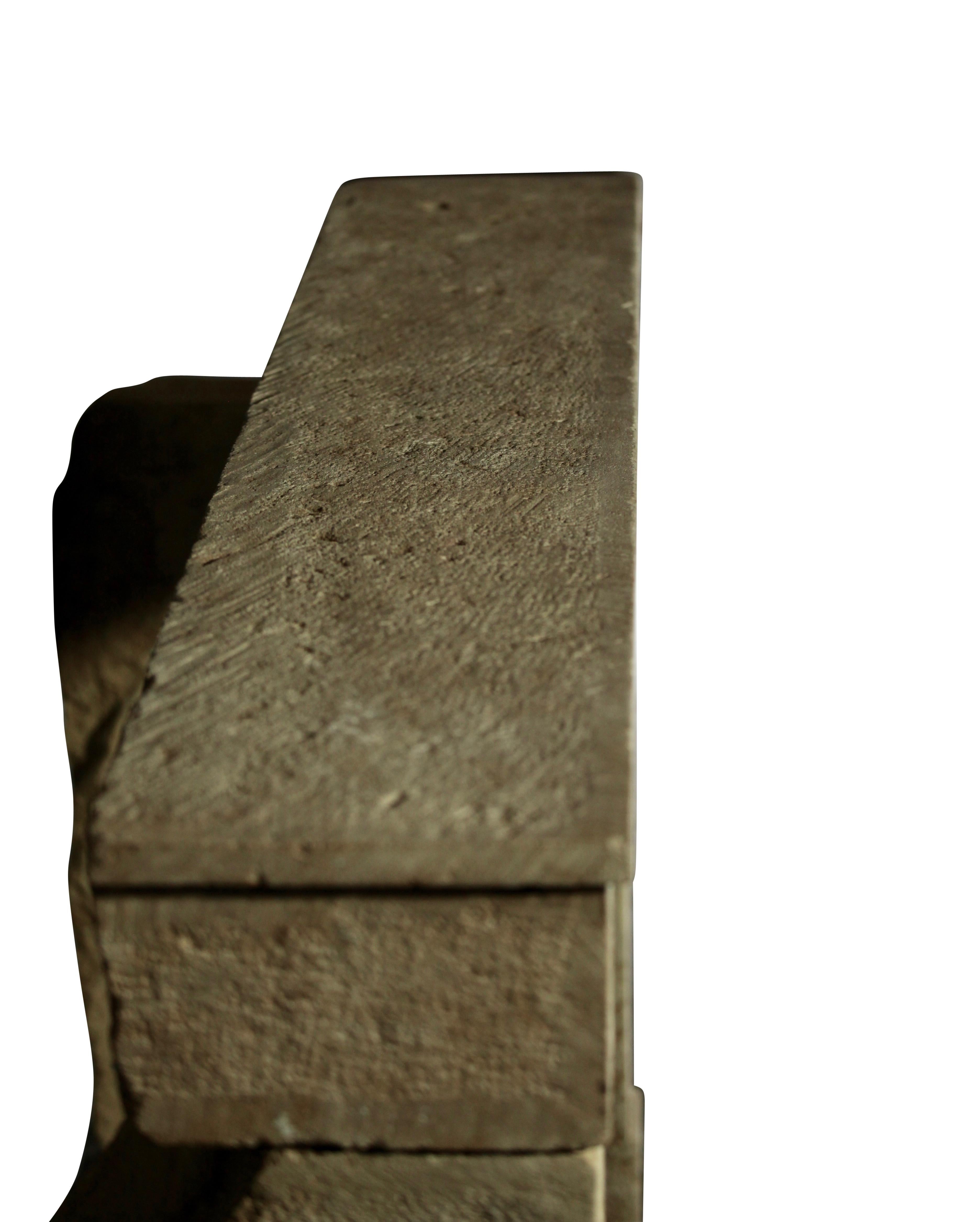 French Provencal Limestone Fireplace Surround With Exceptional Artempo Wear For Sale 14