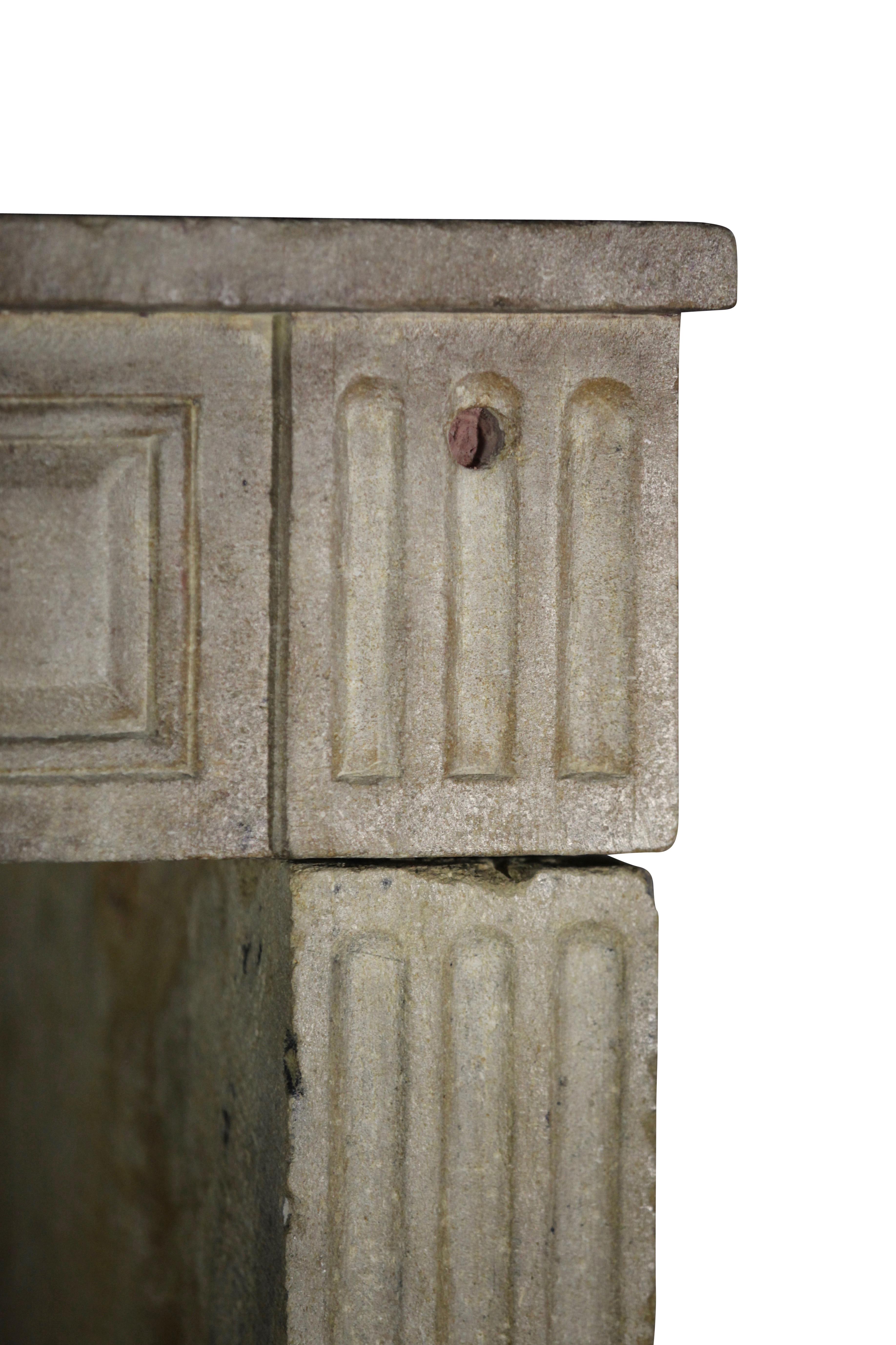 French Provencal Limestone Fireplace Surround With Exceptional Artempo Wear For Sale 2
