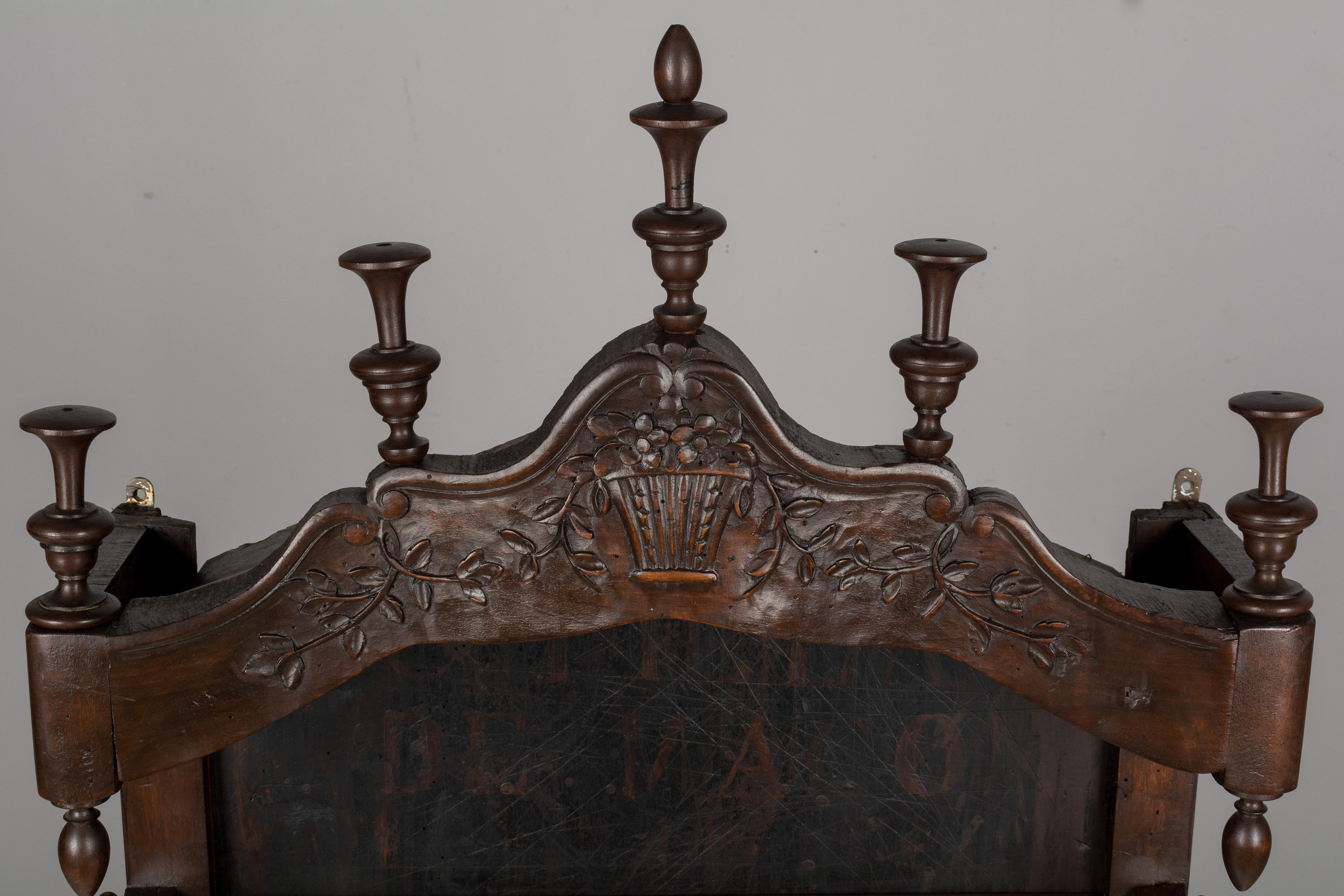 Walnut French Provençal Shelf or Plate Rack