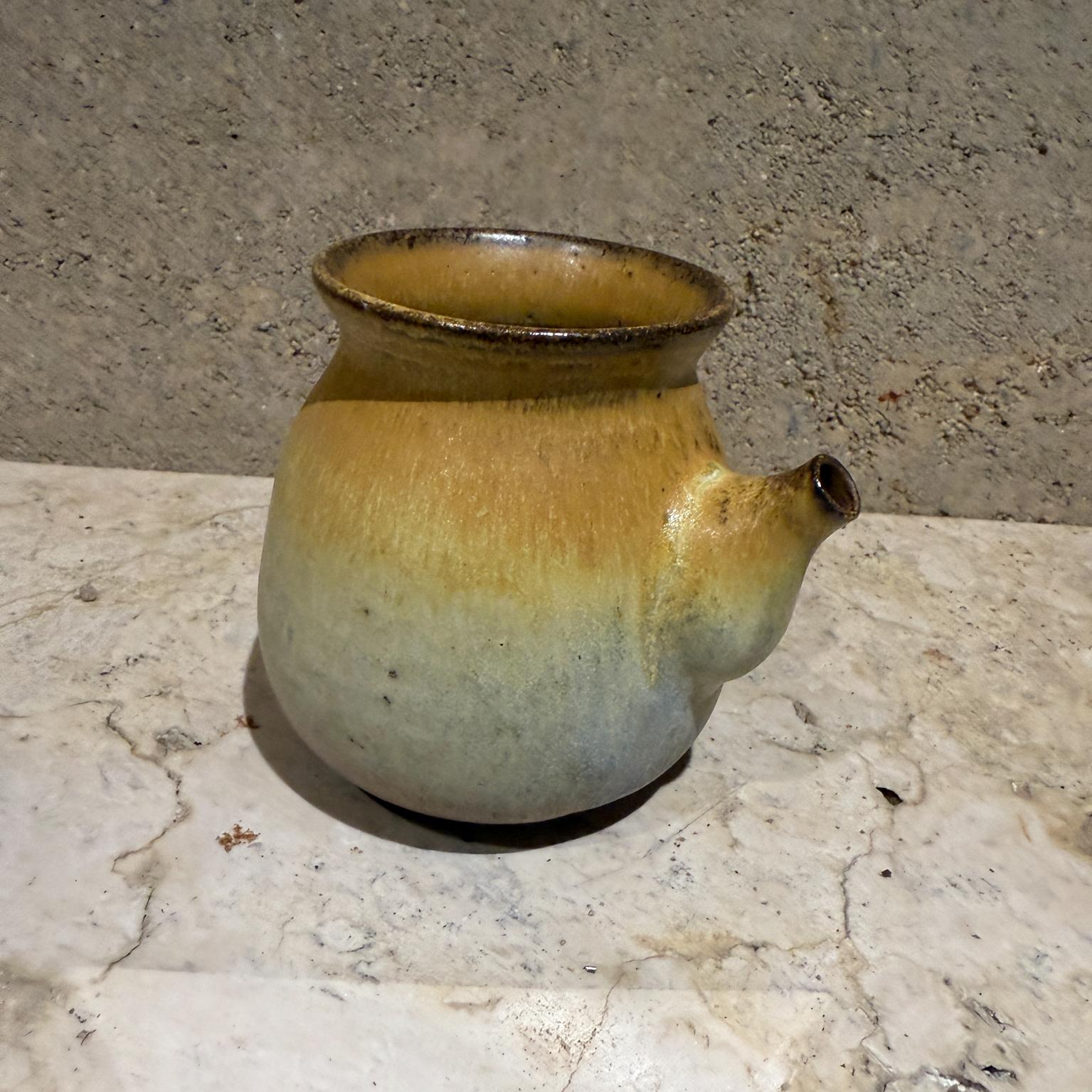 Late 20th Century French Provencal Stoneware Mini Pitcher Creamer Pottery For Sale