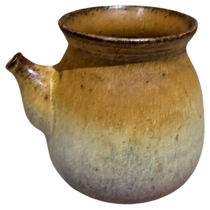 French Provencal Stoneware Mini Pitcher Creamer Pottery For Sale
