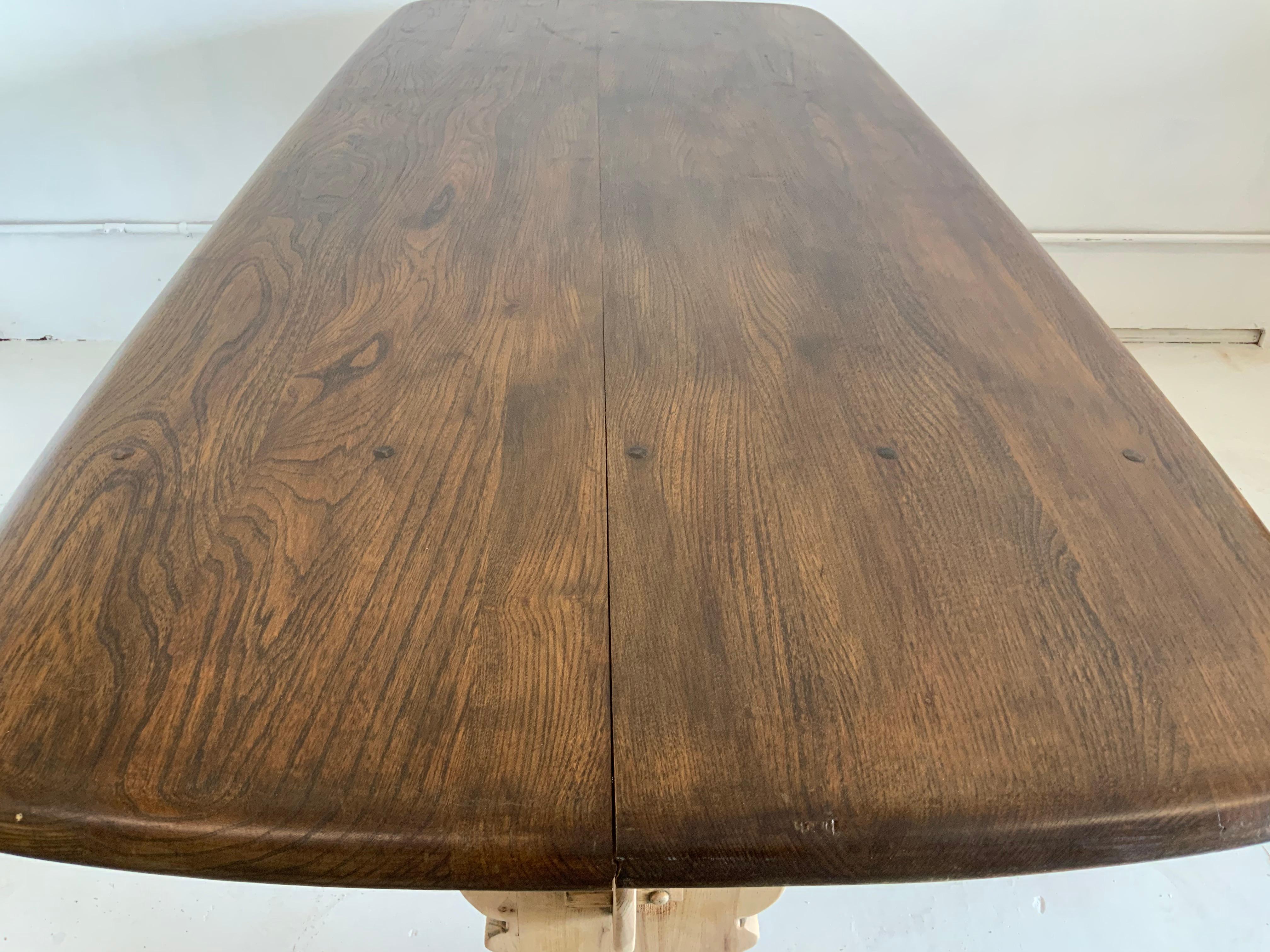 French Provencal Style, Farm Dining Table in Walnut 2