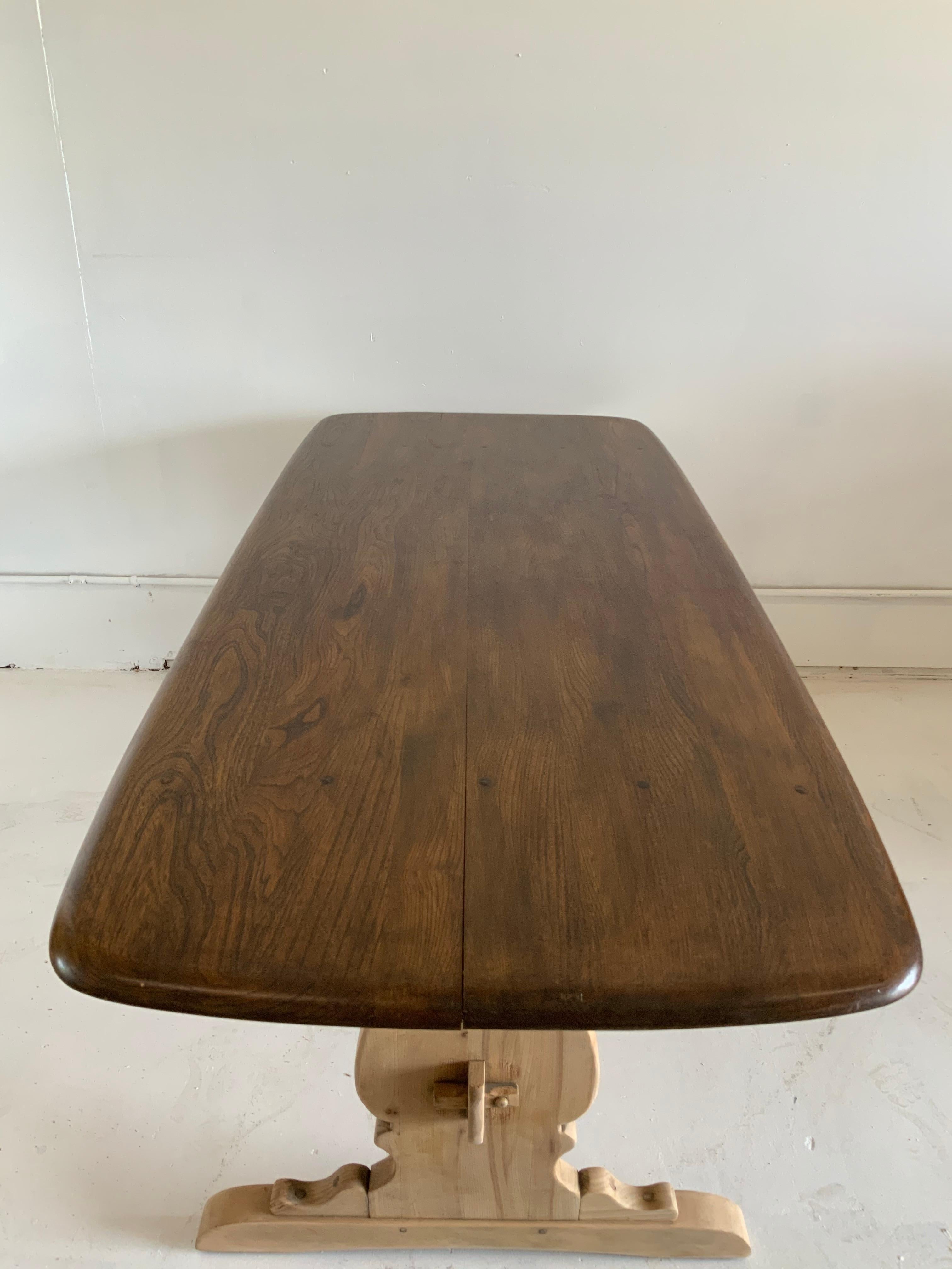 20th Century French Provencal Style, Farm Dining Table in Walnut