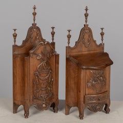 French Provencal Walnut Boxes, Set of 2