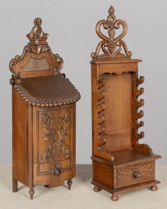 Boîtes en noyer de style provençal français, lot de 2