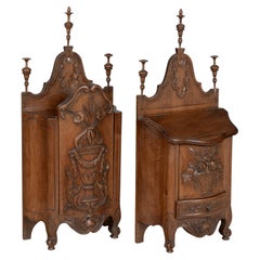 French Provencal Walnut Boxes, Set of 2
