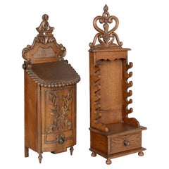 Boîtes en noyer de style provençal français, lot de 2