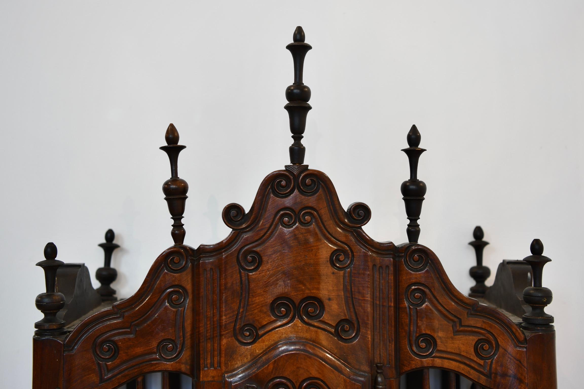 French Provencale Carved Mahogany Panetierre For Sale 4