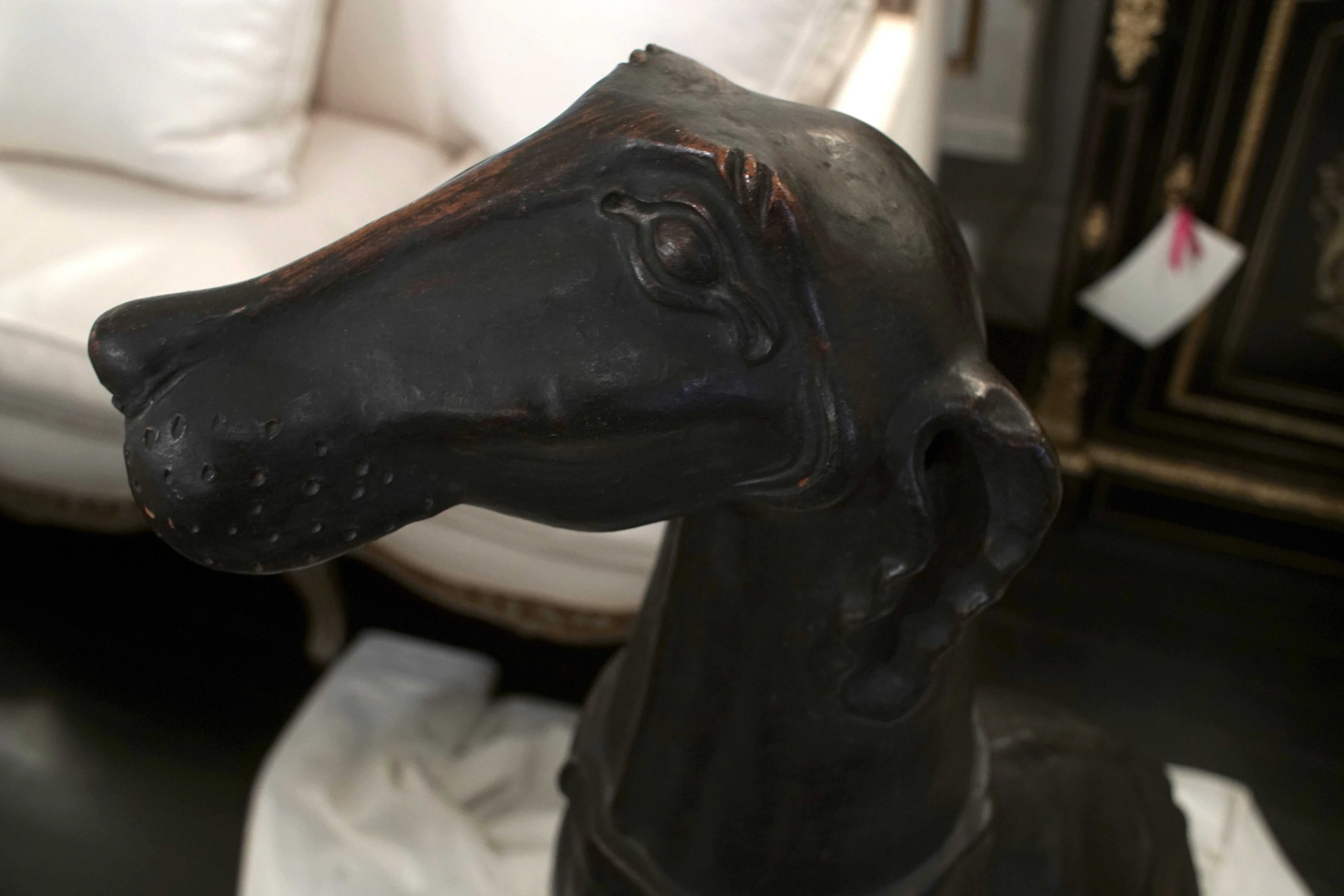 French Provence Large Terracotta Greyhound In Good Condition In Montreal, Quebec
