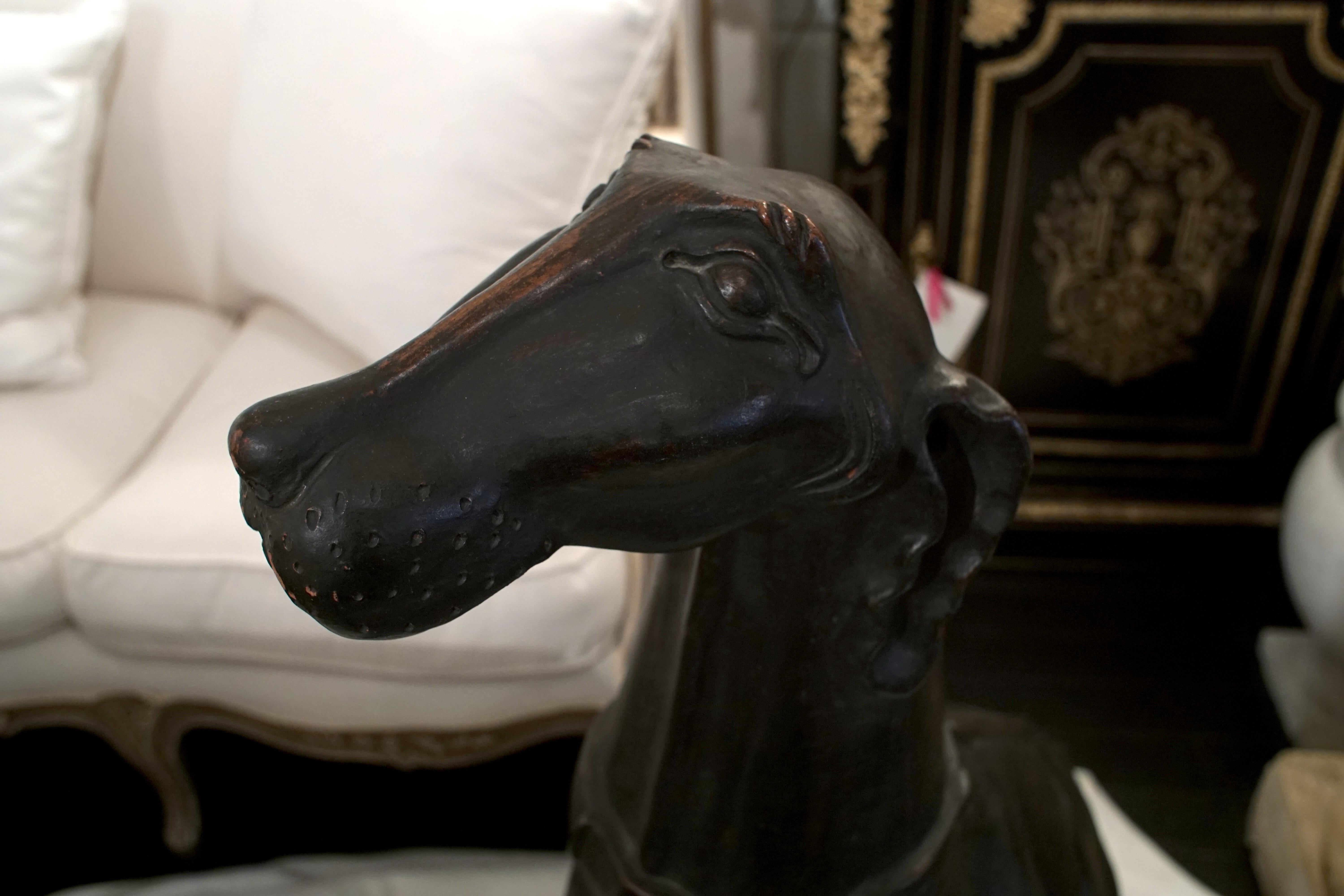 20th Century French Provence Large Terracotta Greyhound