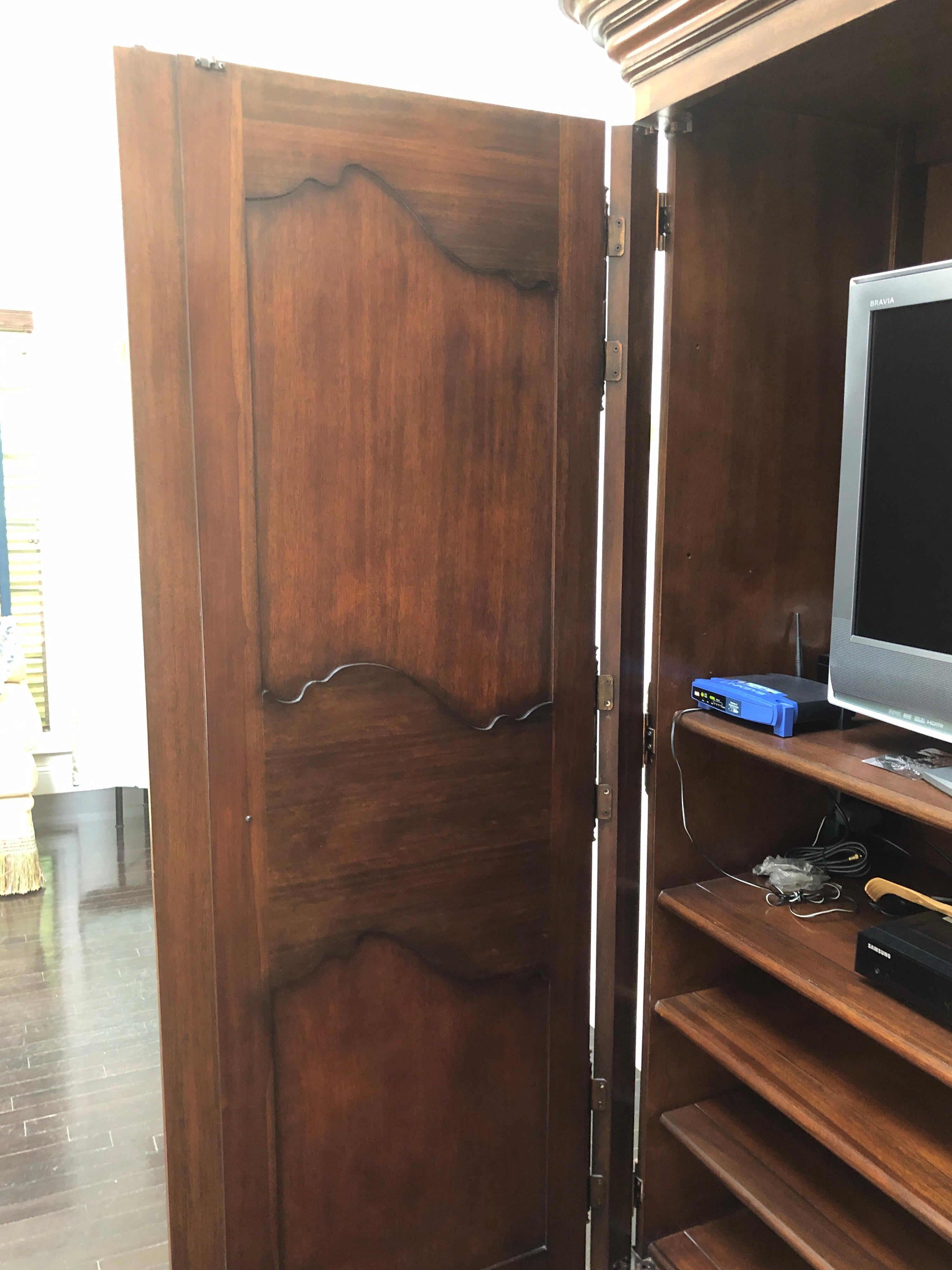 Walnut French Provencial Style Armoire by Ralph Lauren
