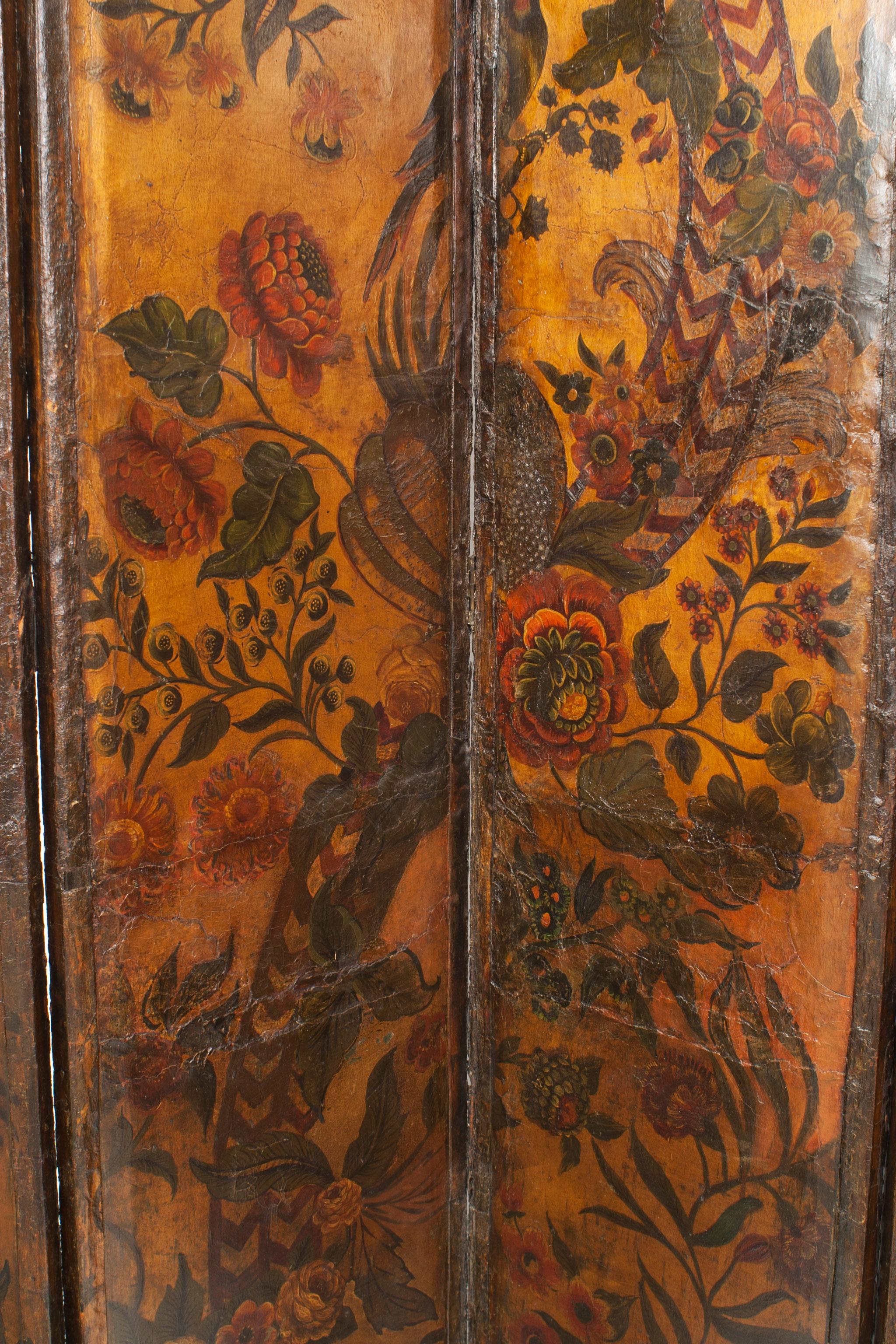 18th Century and Earlier French Provincial 17th Century Renaissance Style Leather Panel Screen For Sale
