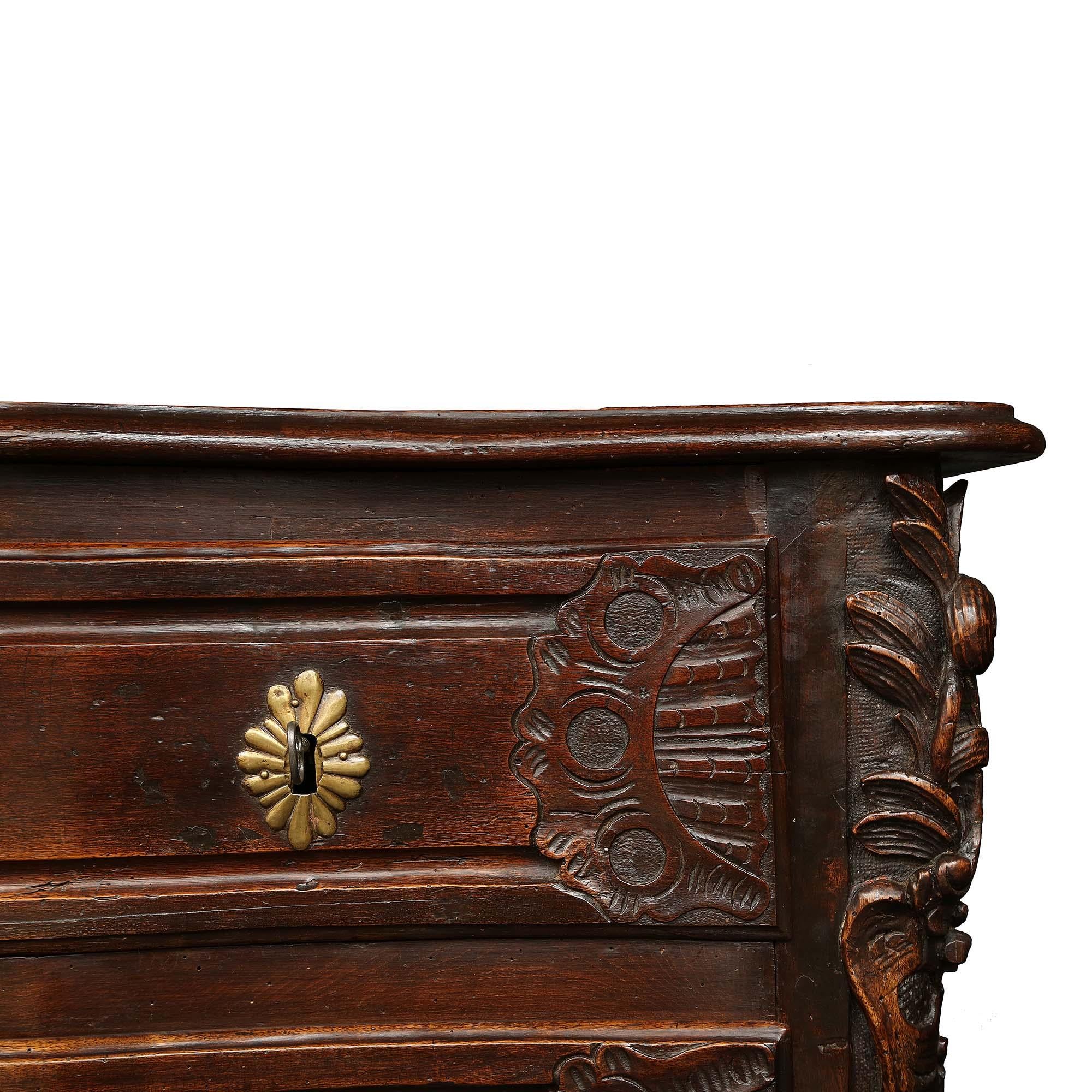 French Provincial 18th Century Louis XV Period Walnut Commode For Sale 3