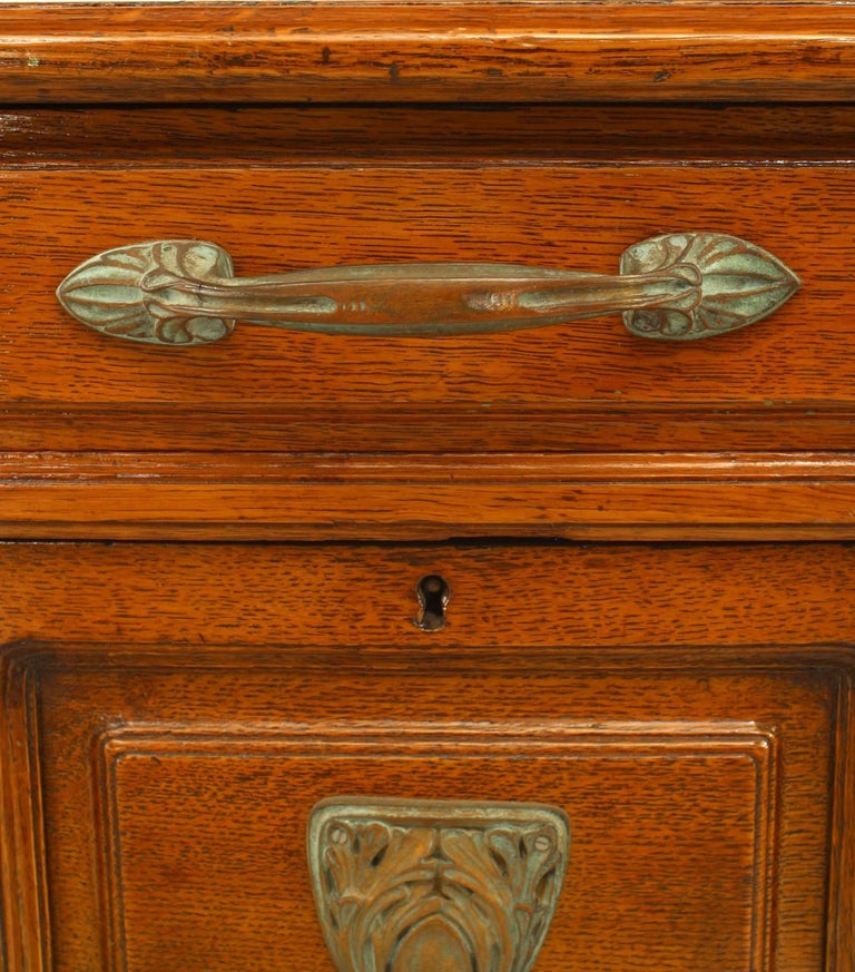French Provincial Oak Kneehole Desk at 1stDibs