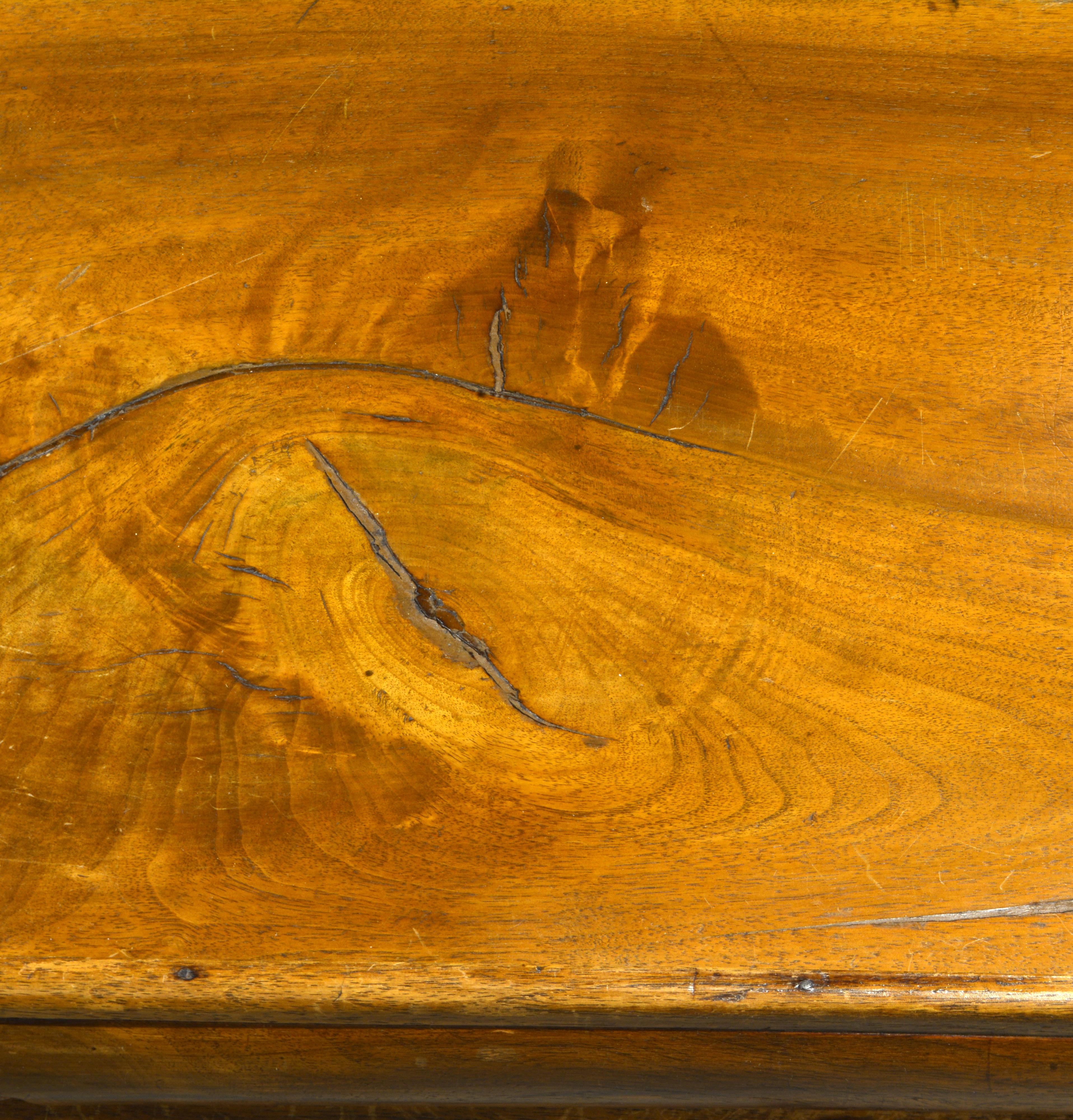 French Provincial Plantation Style Walnut Secretary Desk and Bookcase, 19th C. 7