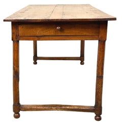 French Provincial 19th Century Fruitwood Farmhouse Table Of Small Size
