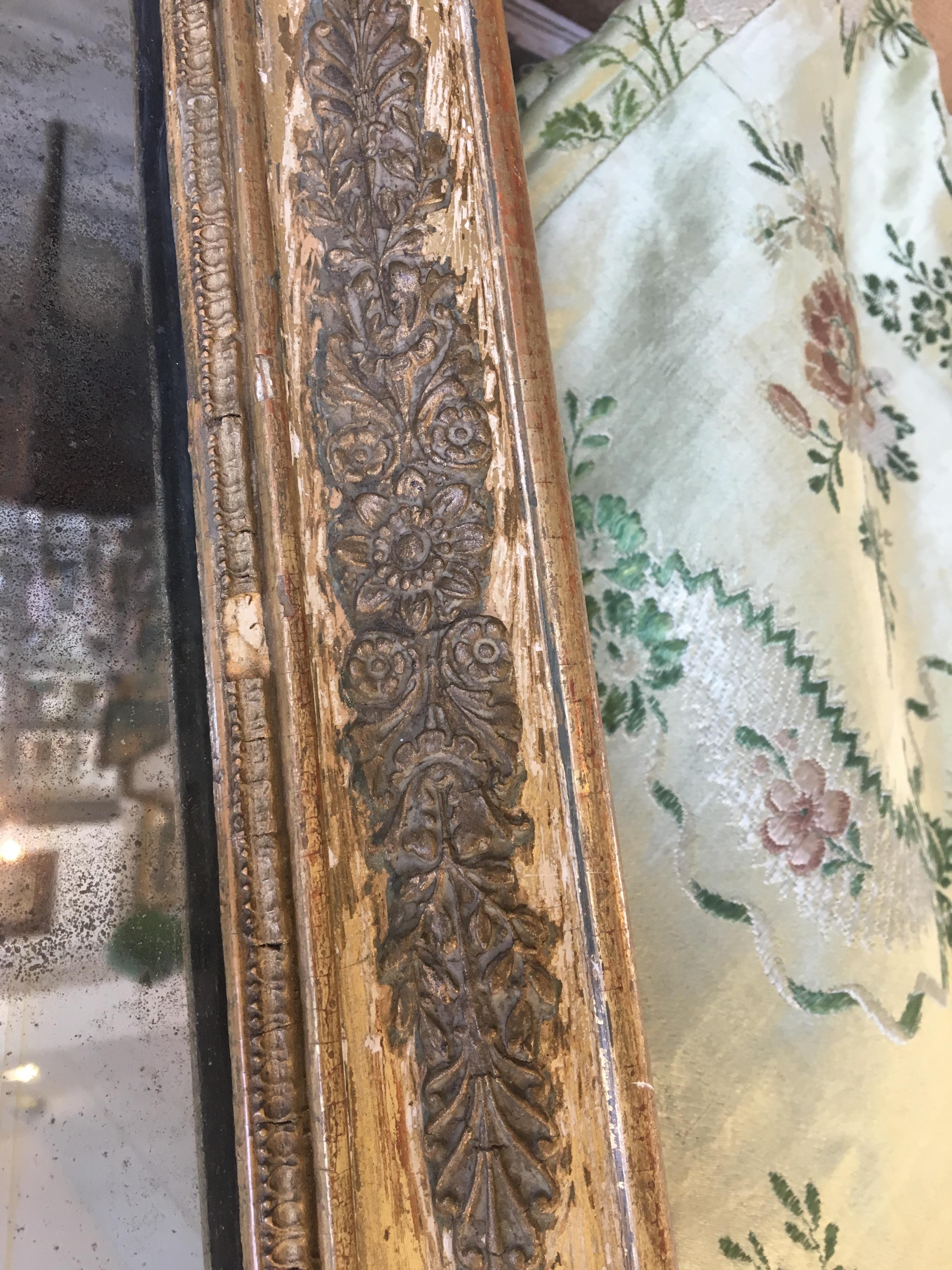 French Provincial 19th Century Gilt Mirror 1
