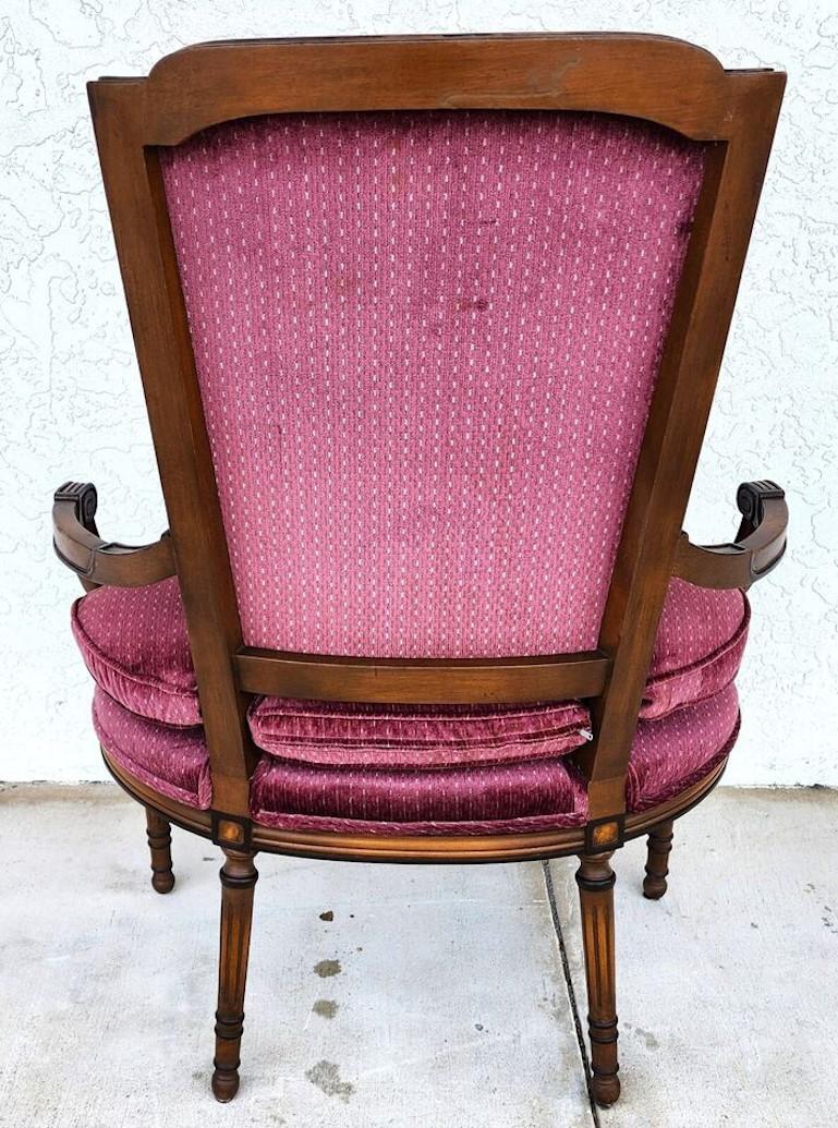 French Provincial Accent Armchair Oversized by Daniel Jones New York In Good Condition For Sale In Lake Worth, FL